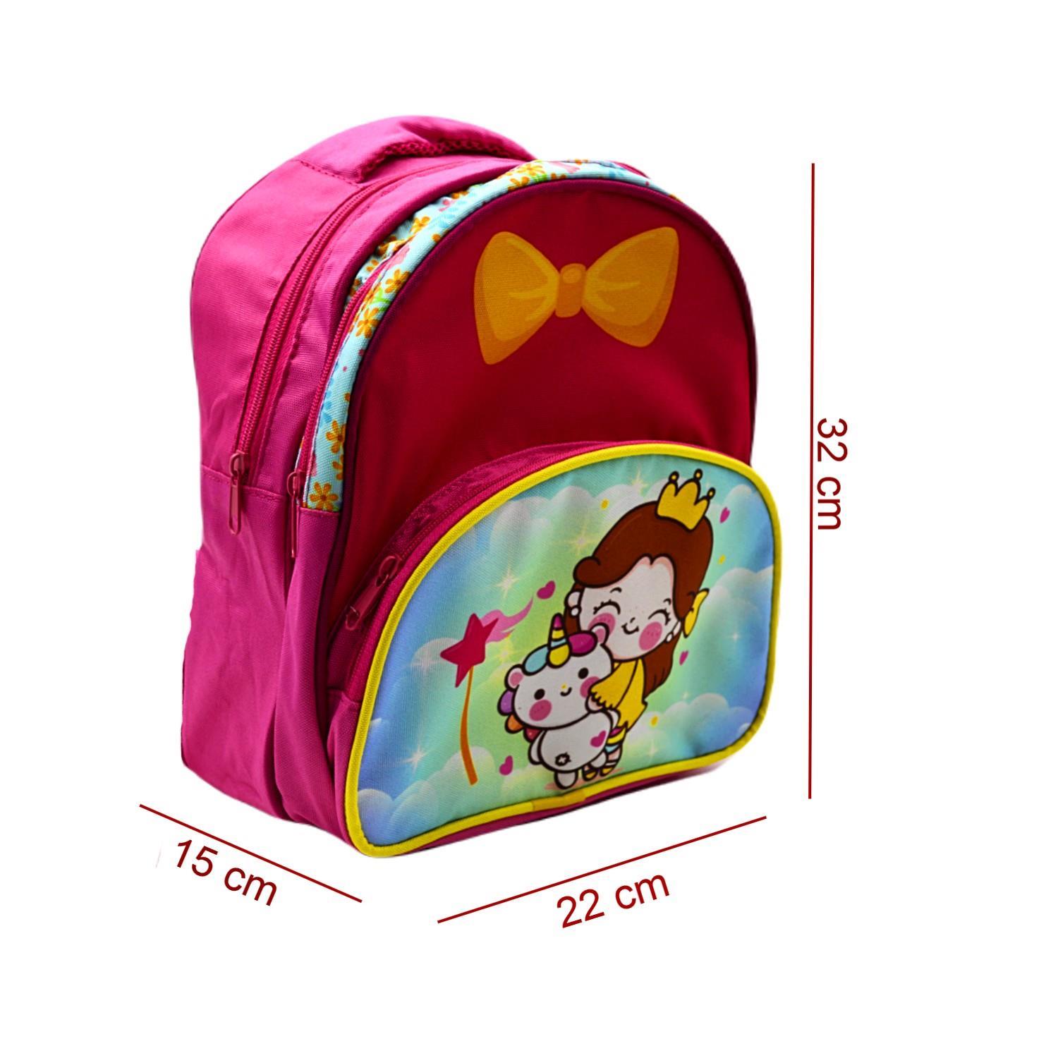 SentorSentor 3 Bölmeli Anaokulu Sırt Çantası Prenses Ve Unicorn Baskılı 