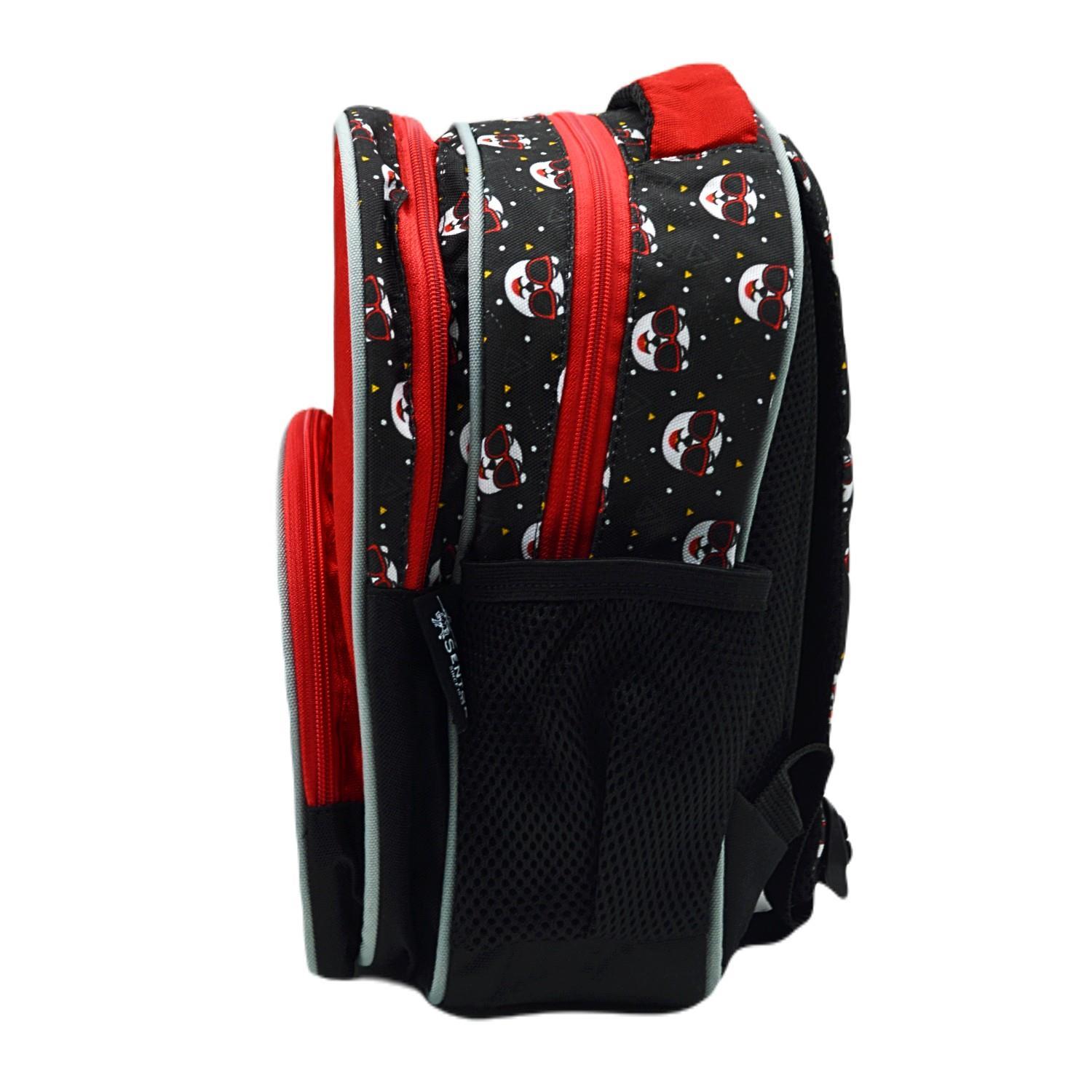 SentorSentor 3 Bölmeli Gözlüklü Anaokulu Sırt Çantası Gözlüklü Panda Baskılı