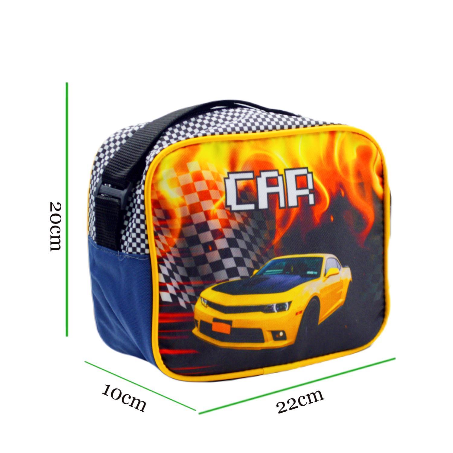 SentorSentor 3 Bölmeli İlkokul Okul Sırt Çantası Ve Beslenme Çantası Car Sarı