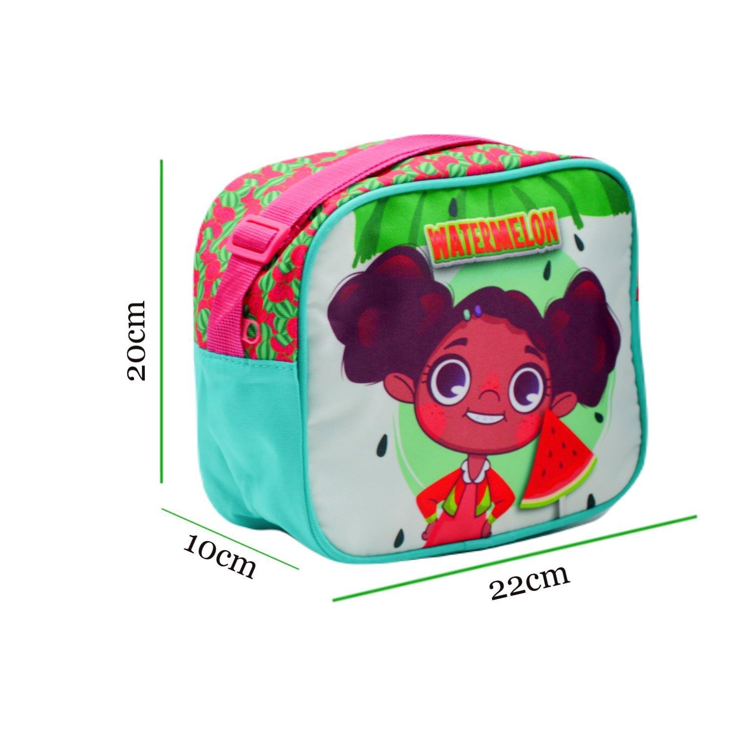 SentorSentor 3 Bölmeli İlkokul Okul Sırt Çantası Ve Beslenme Çantası Watermelon Yeşil