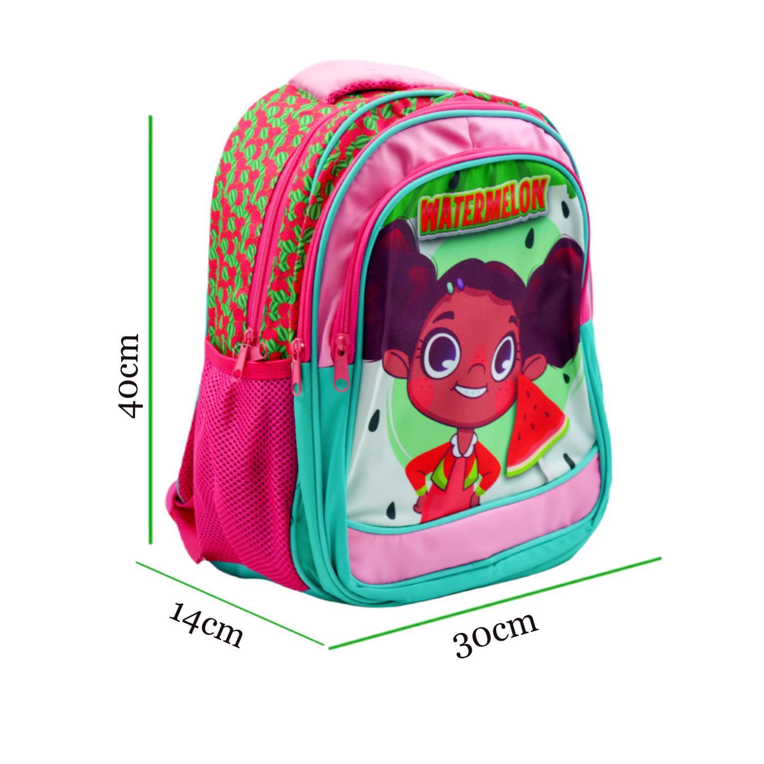 SentorSentor 3 Bölmeli İlkokul Okul Sırt Çantası Ve Beslenme Çantası Watermelon Yeşil
