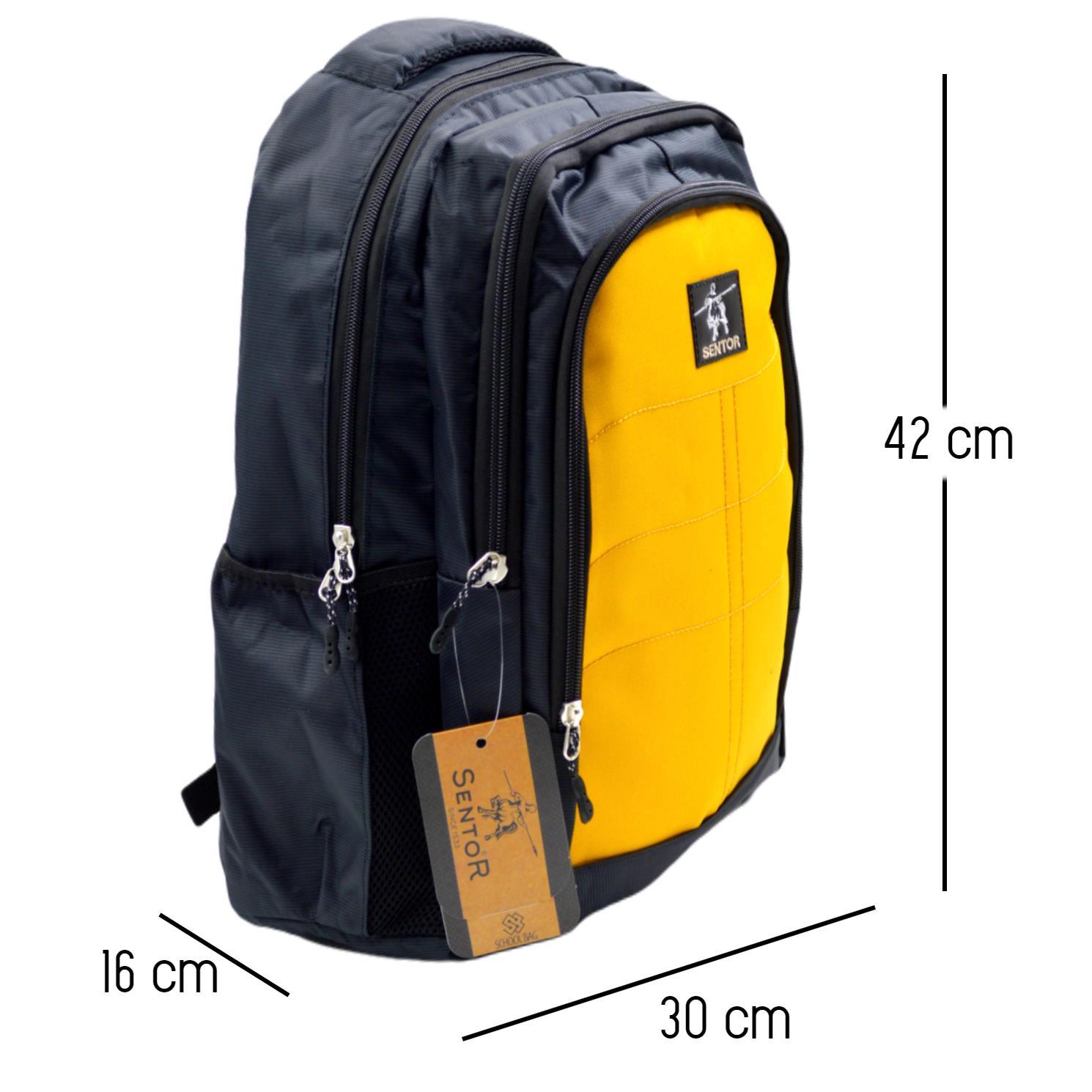 SentorSentor 3 Bölmeli Okul Sırt Çantası Sarı (50006)