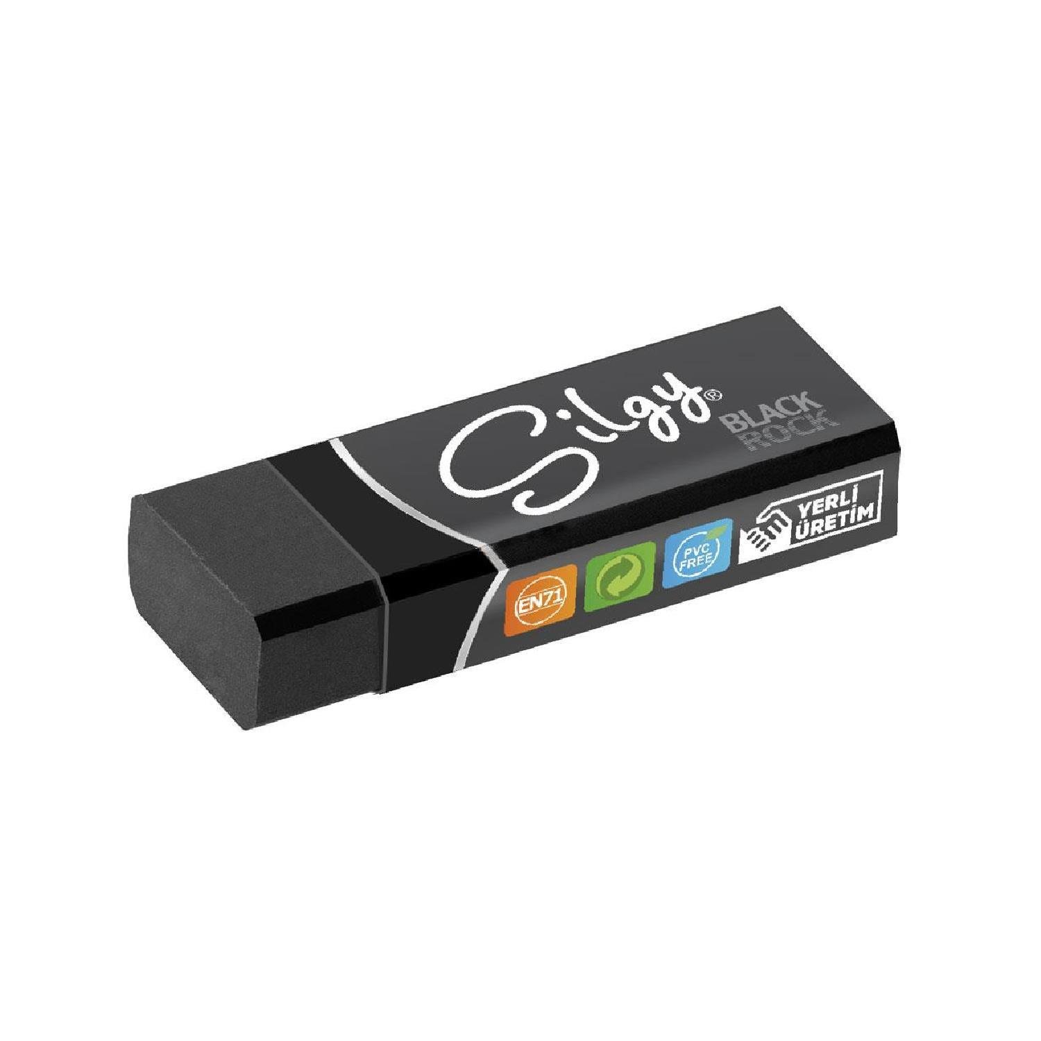 SİLKASilka Black Rock Büyük Boy Silgi (Sg4) 20 Adet