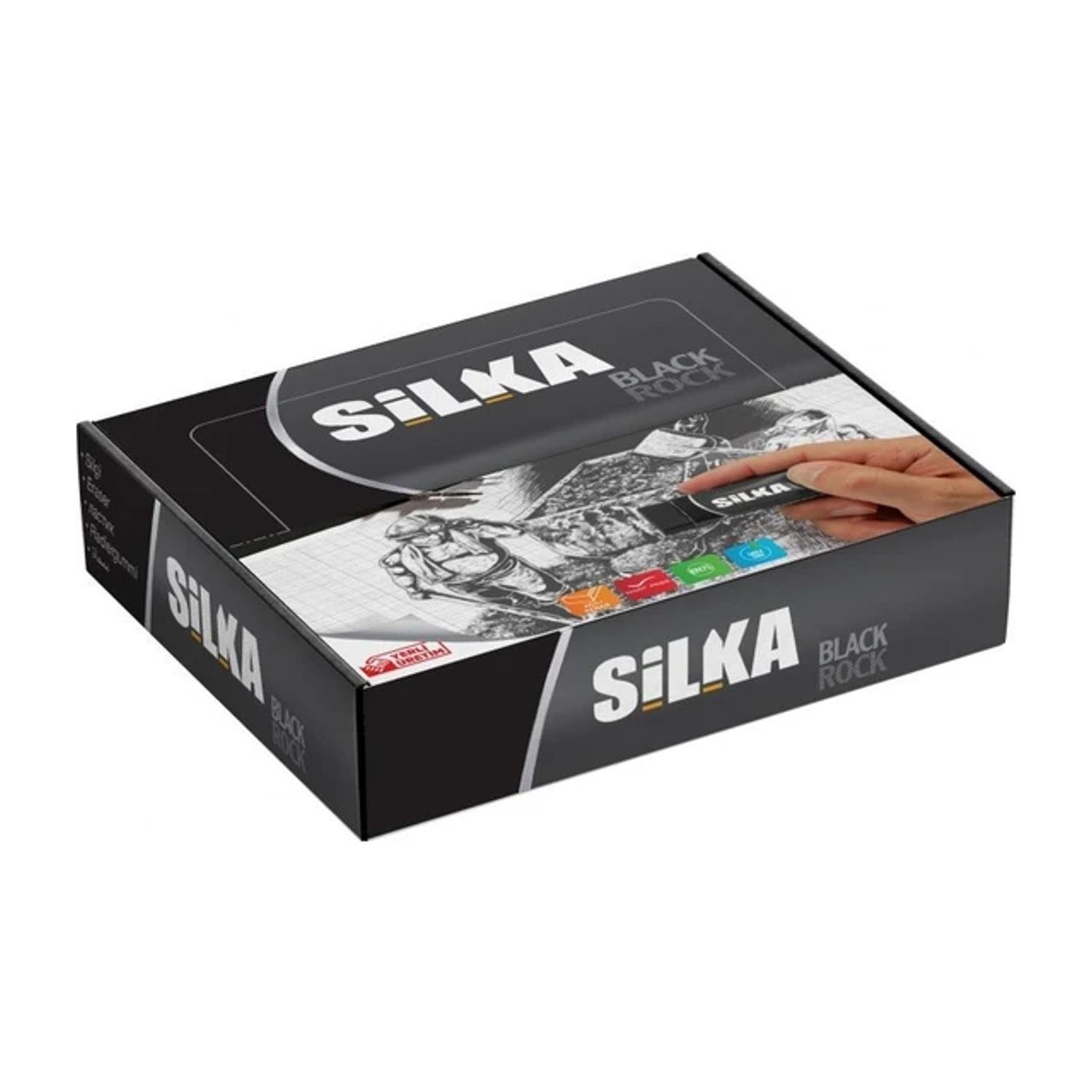 SİLKASilka Black Rock Büyük Boy Silgi (Sg4) 20 Adet