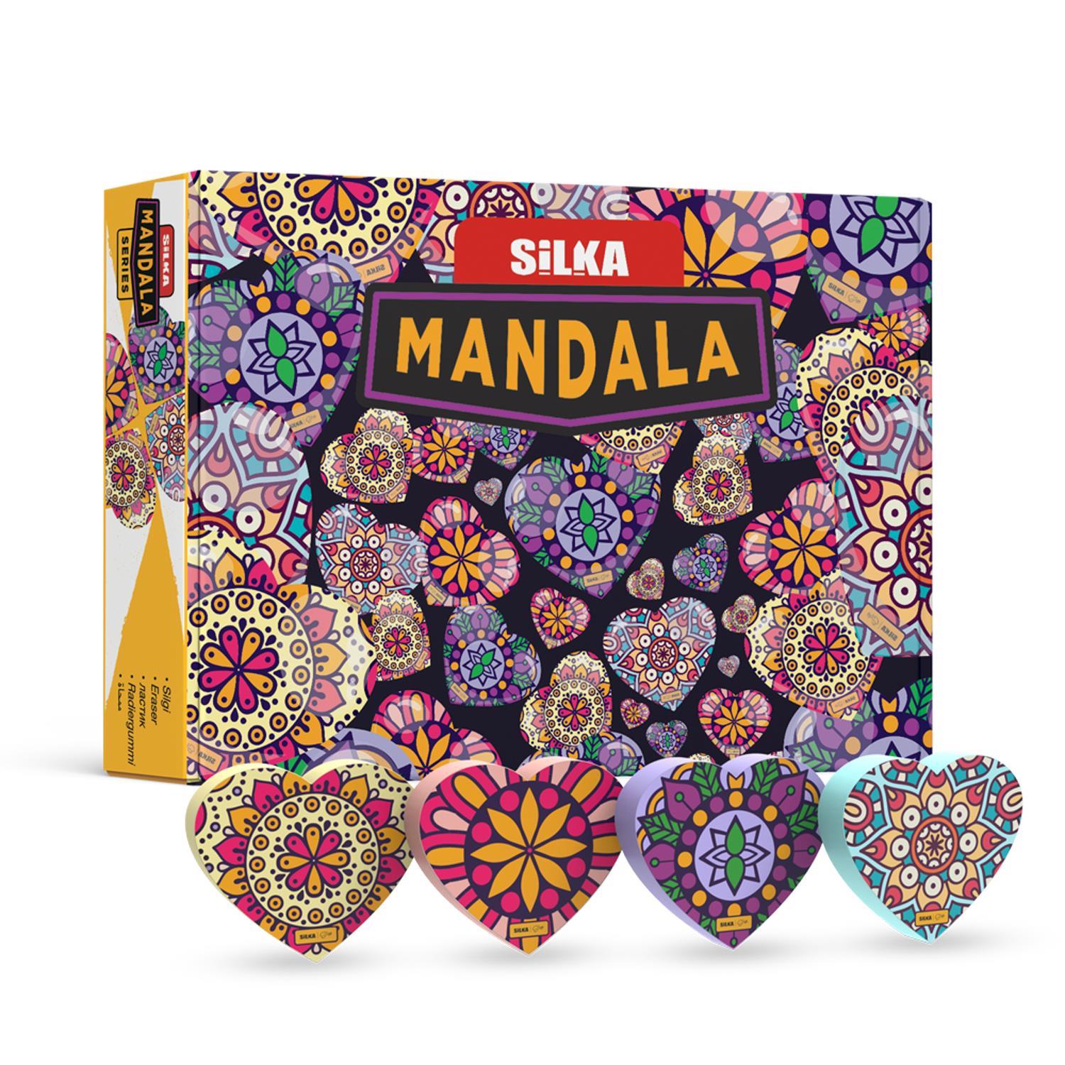 SİLKASilka Mandala Desenli Silgi ART-50 (36 Adet)