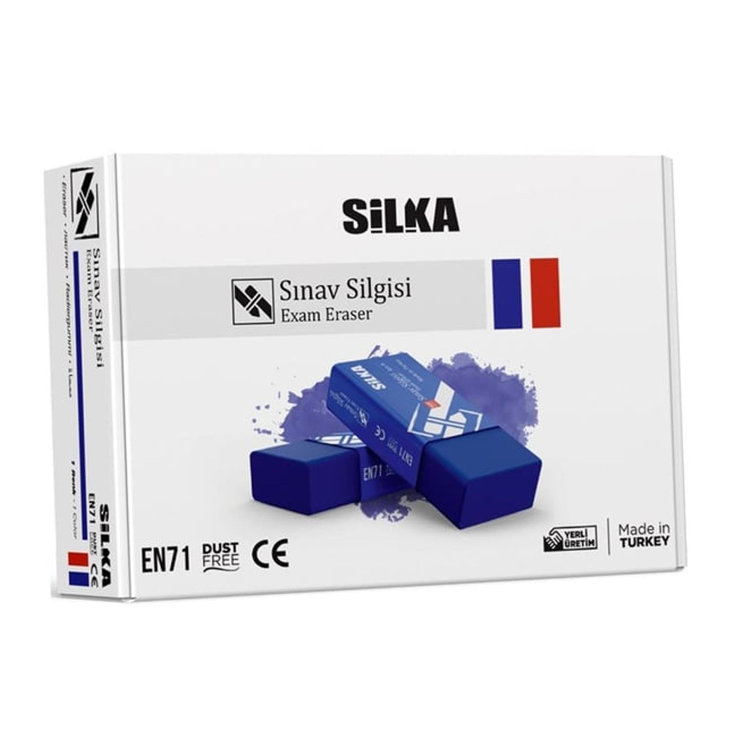 SİLKASilka Orta Boy Mavi Sınav Silgisi Art9 24 lü