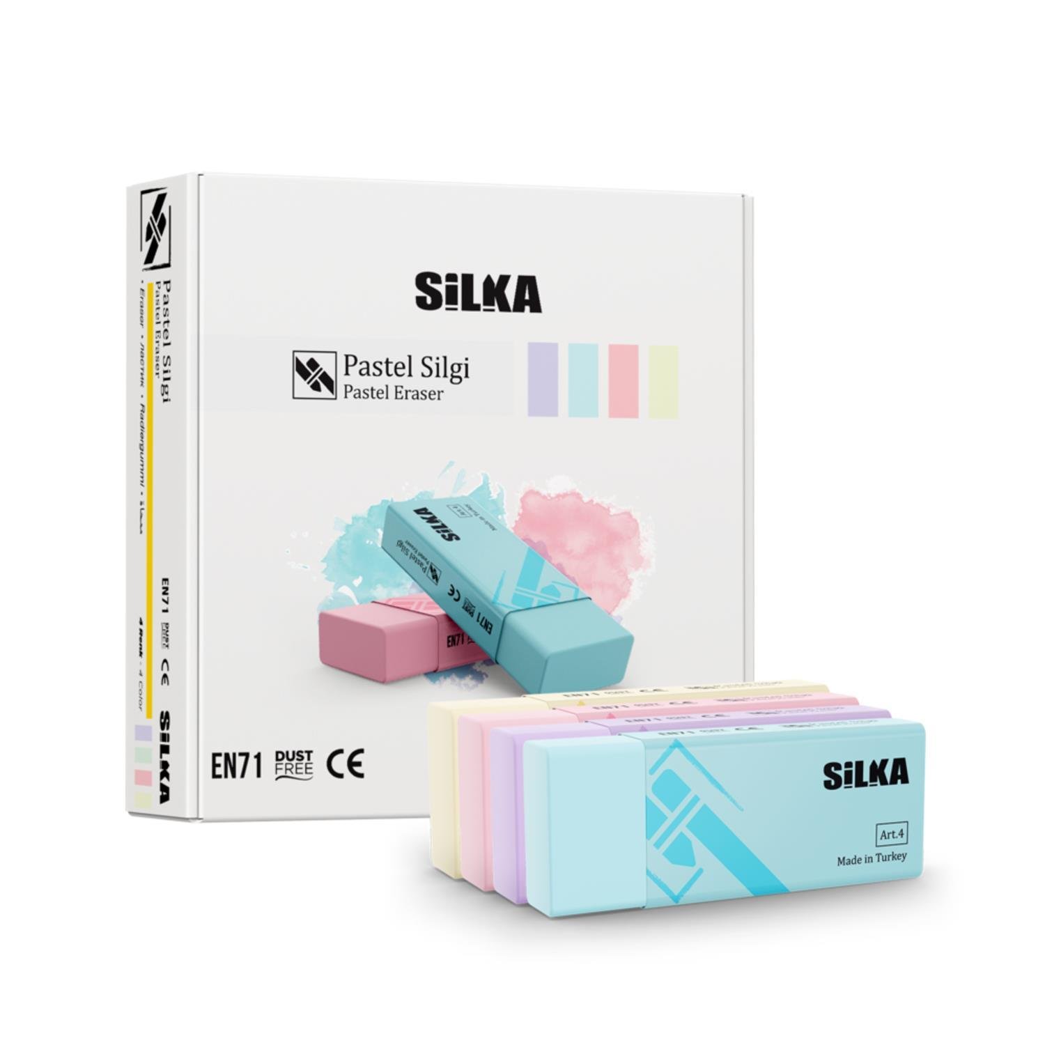 SİLKASilka Pastel Silgi Büyük Boy 20 Li Art4