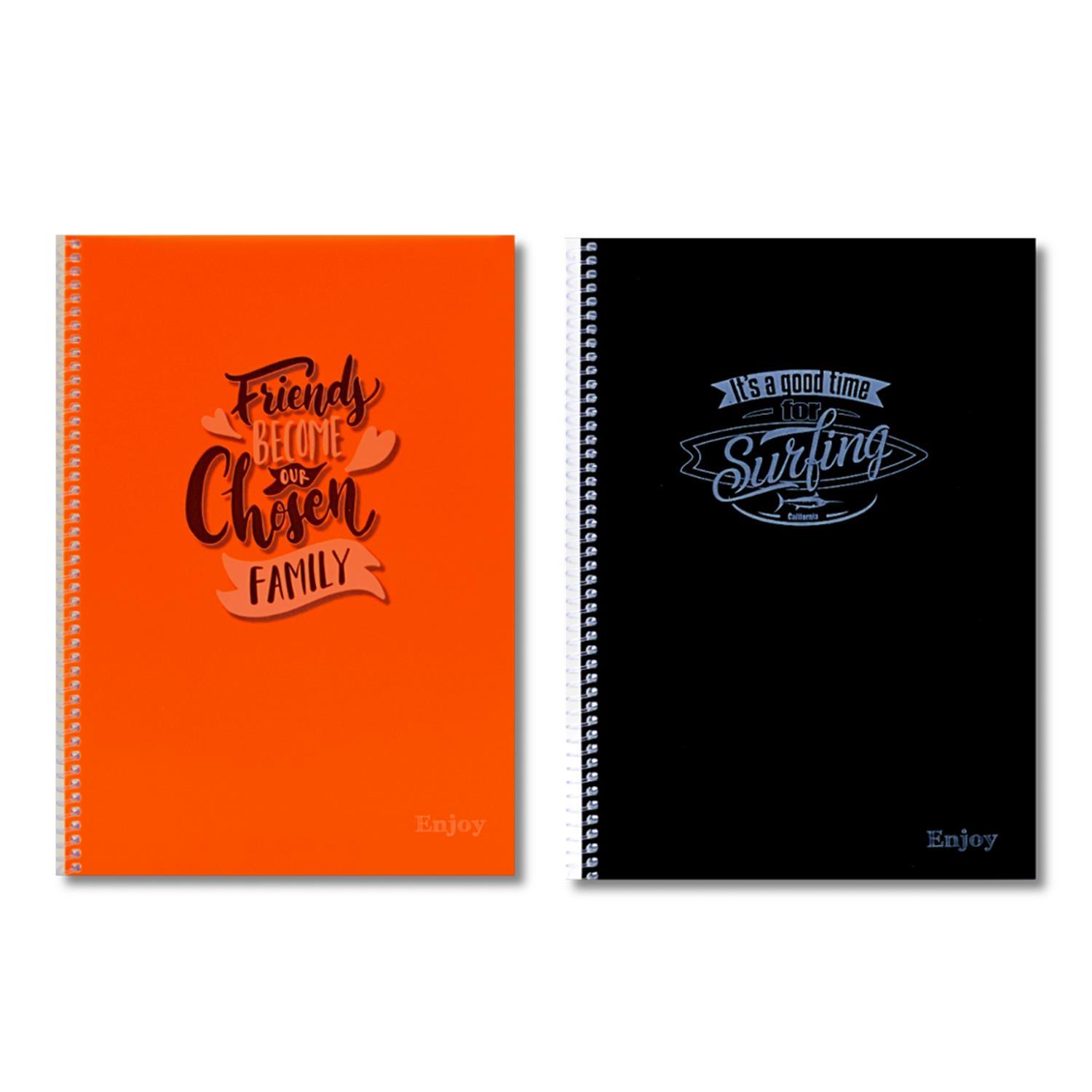 SimSim Enjoy A4 96 Yaprak Plastik Kapak Spiralli Defter Çizgili