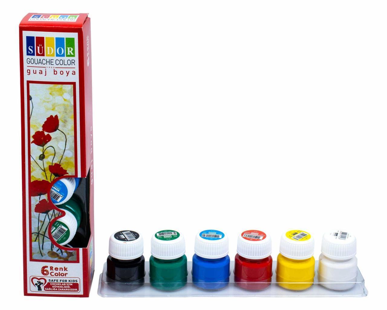 SÜDORSüdor Şişe Guaj Boya 6x15 Ml (SD521)