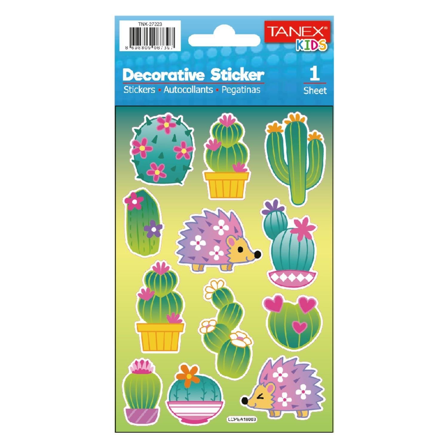 TanexTanex Kids Sticker Puffy Kirpi ve Kaktüs Serisi Serisi (27223)