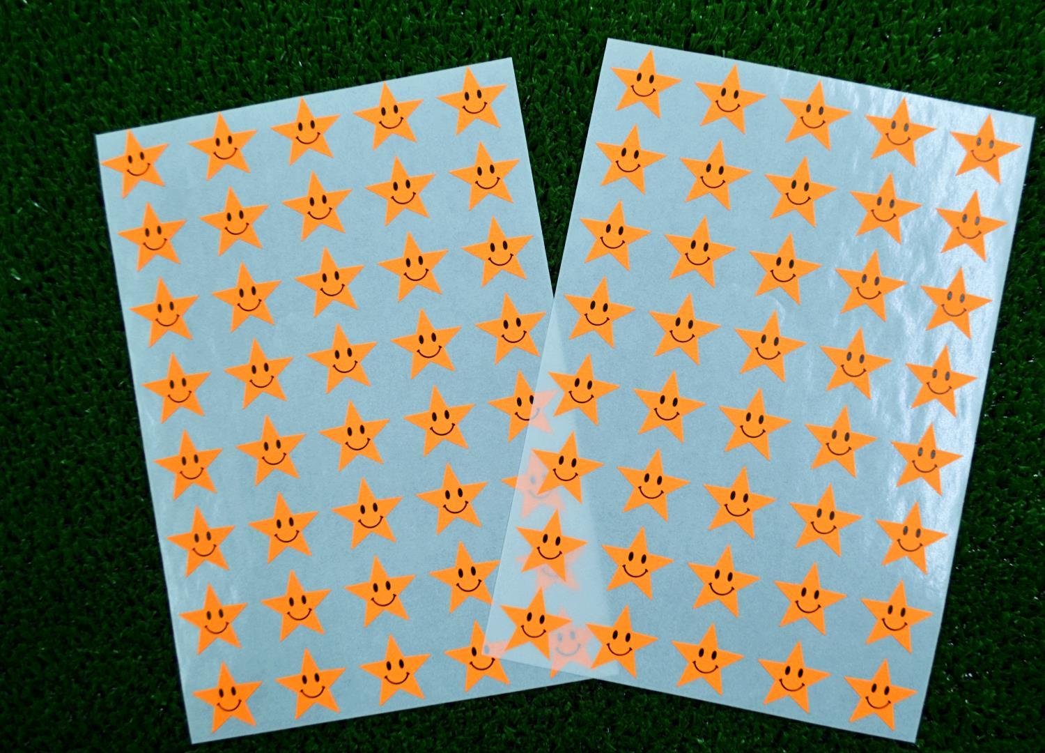 TanexTanex TNX-305 Flo Yıldız Turuncu Gülen  Etiketi 17 Mm 80 Adet