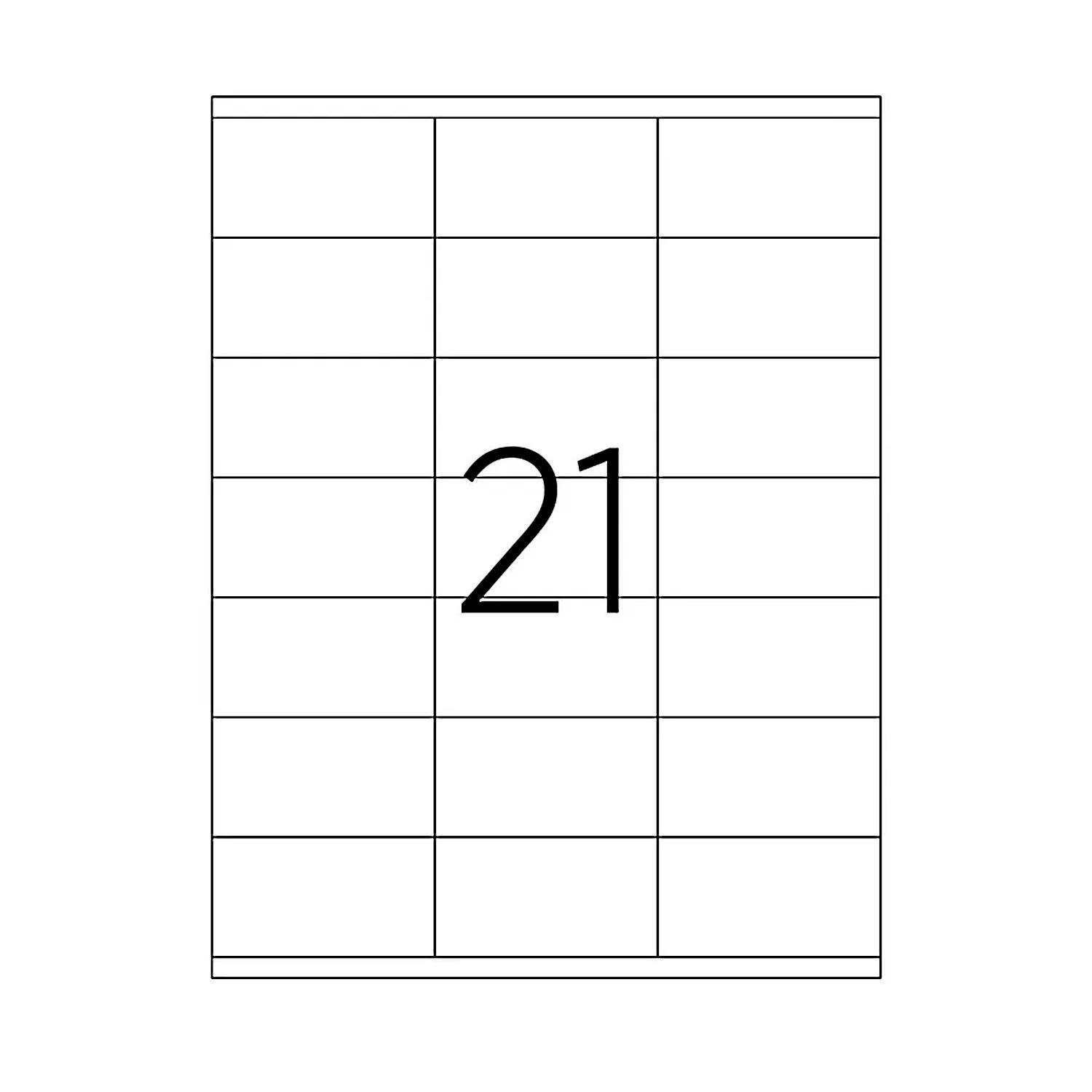 TanexTanex TW-2121 Beyaz Laser Etiket 70x38 mm 100 Adet