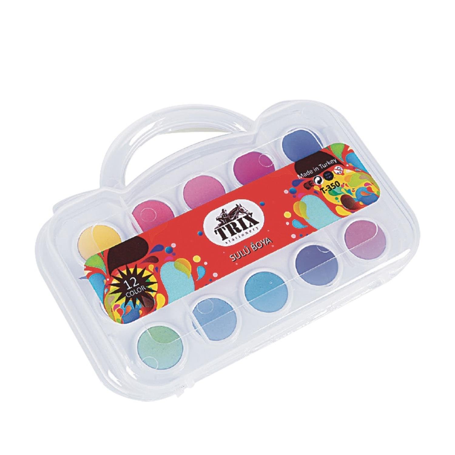 TRİXTrix Çantalı Suluboya 12 Renk (T-350)
