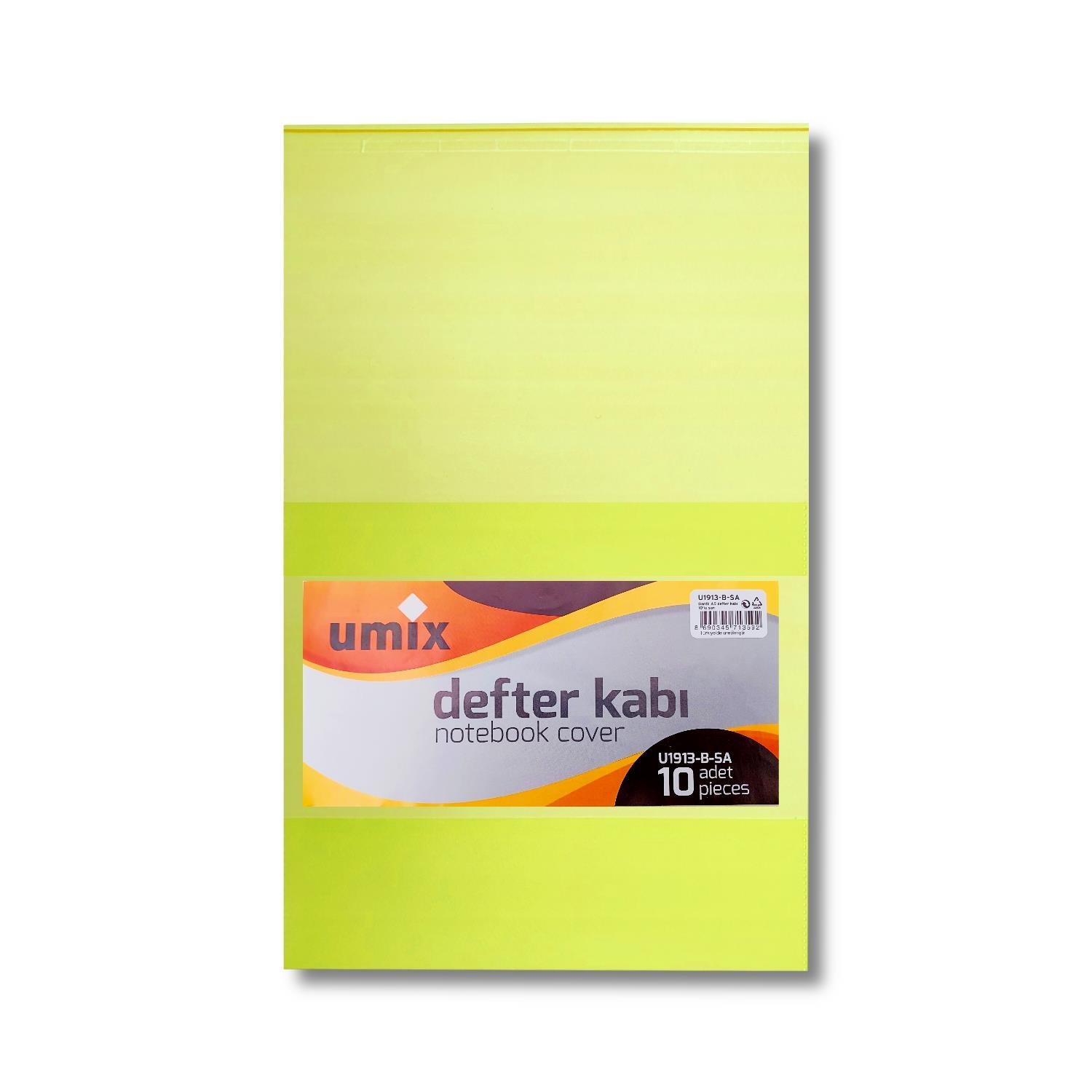 UmixUmix A5 Hazır Yapışkanlı Defter Kabı 10 lu Sarı