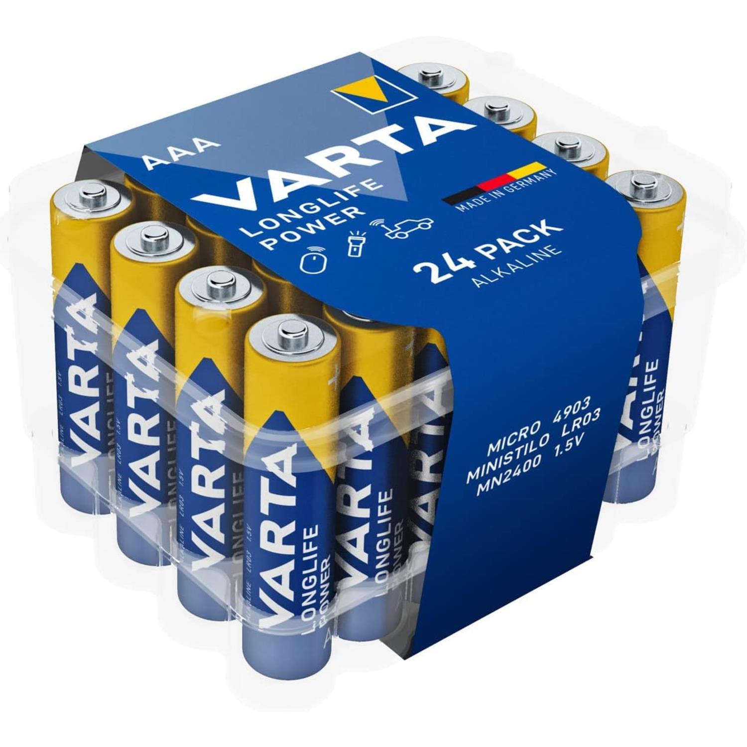 VartaVarta Longlife Power Alkalin Pil İnce AAA 24 lü Pvc Kutu