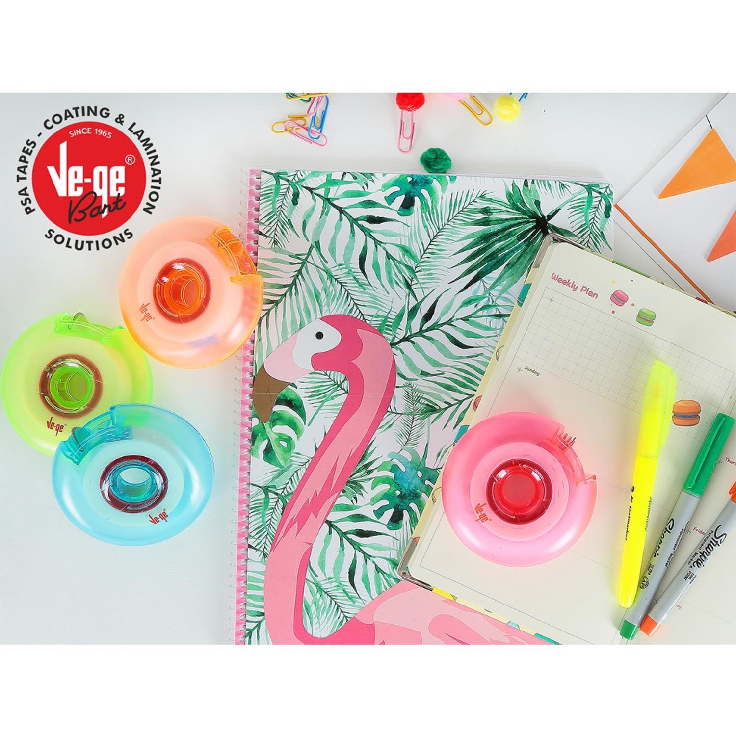 VE-GEVege Donut Soft Görünmez Bant 19x25 m Bant Kesme Makineli Turuncu