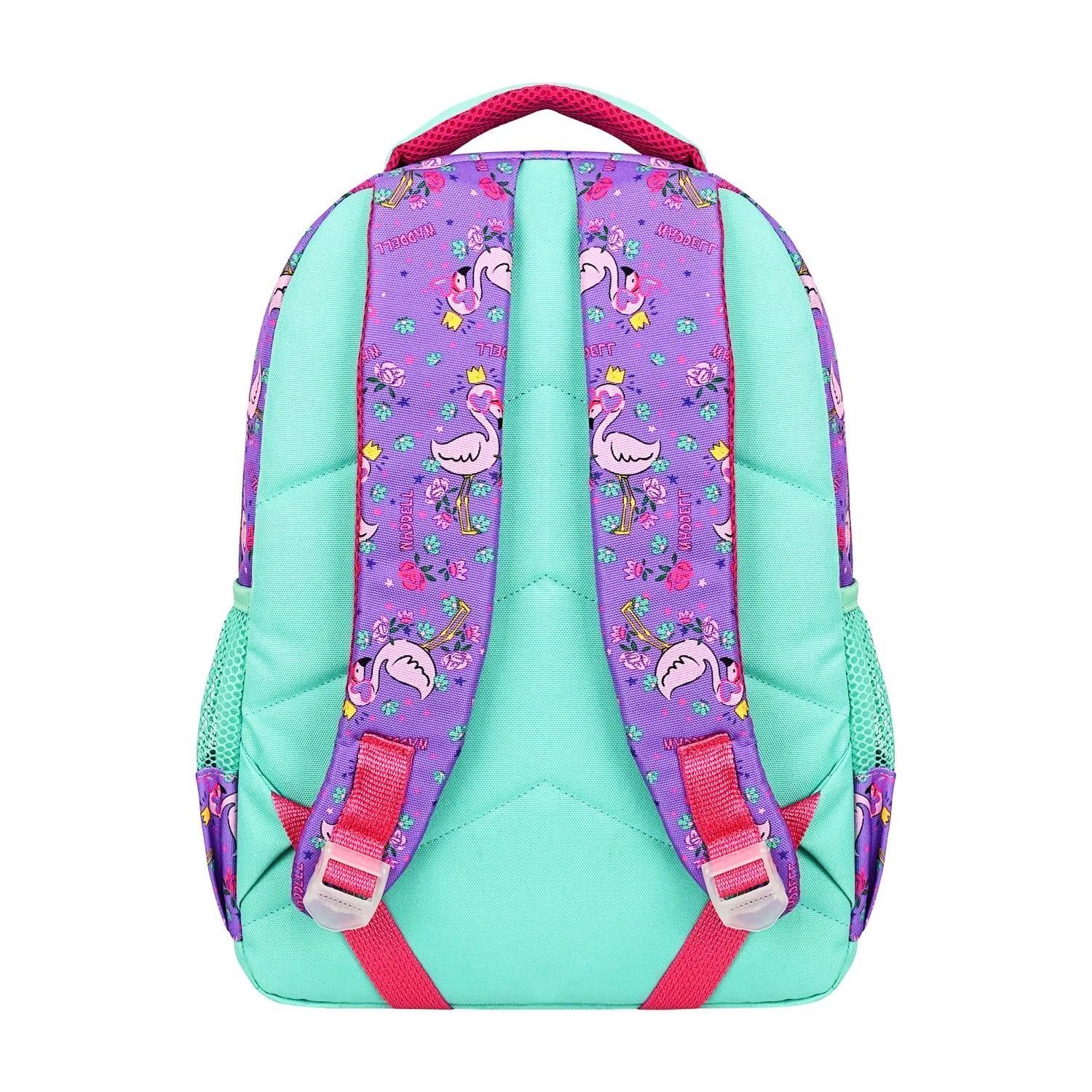 WaddellWaddell 3 Bölmeli İlkokul Çantası ve Beslenme Çantası Flamingo Lila-Su Yeşili 24302