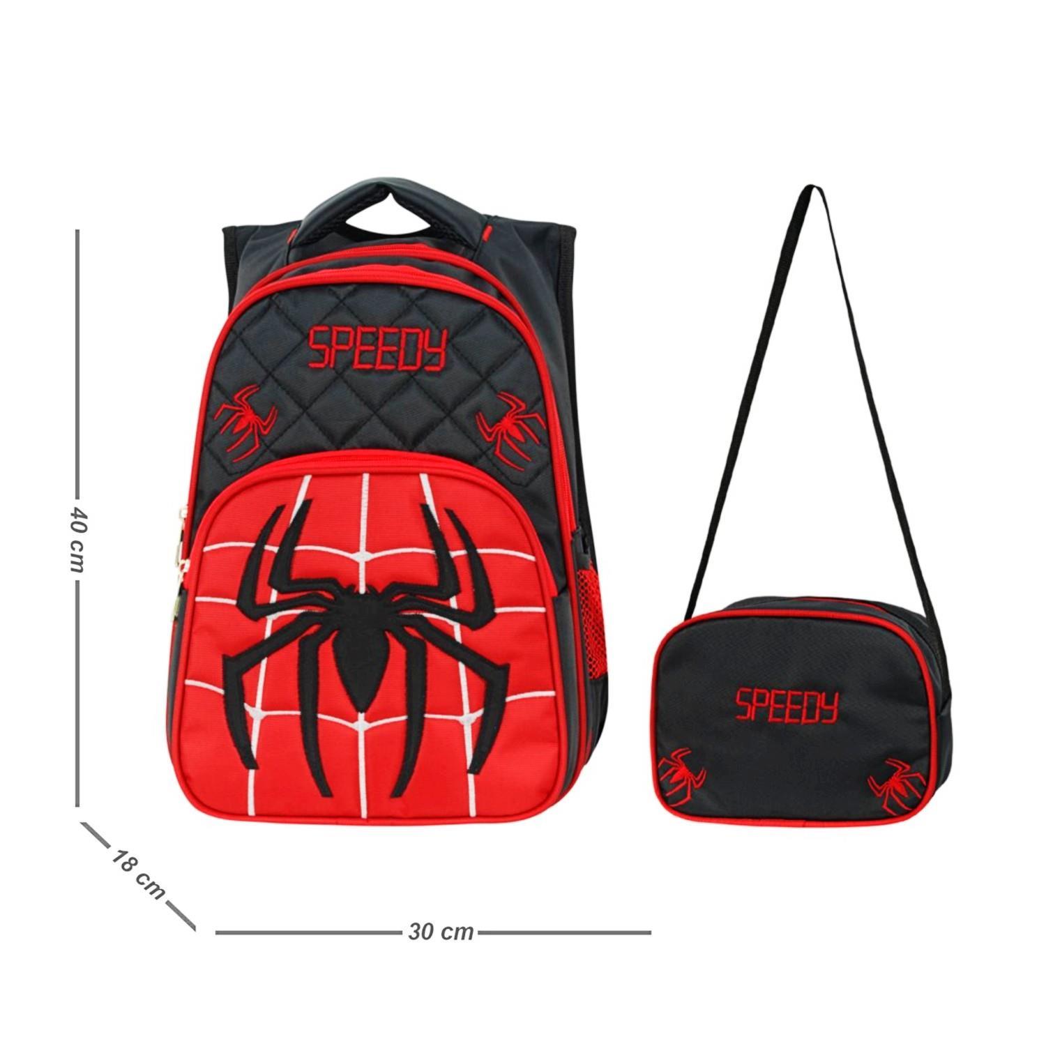 WaddellWaddell 3 Bölmeli İlkokul Çantası ve Beslenme Çantası Speedy Kırmızı-Siyah 2018-1