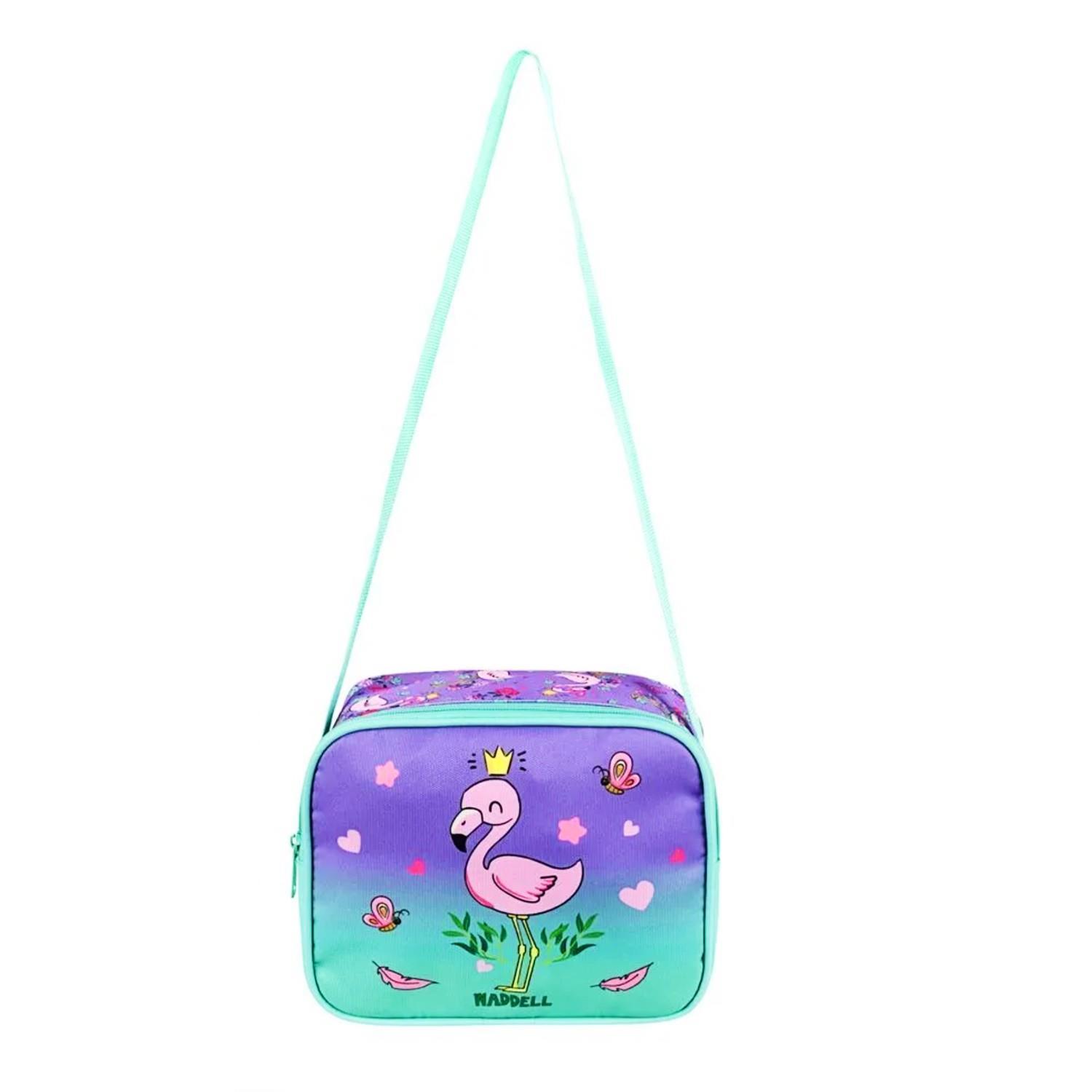 WaddellWaddell 3 Bölmeli İlkokul Çantası ve Beslenme Çantası Flamingo Lila-Su Yeşili 24302