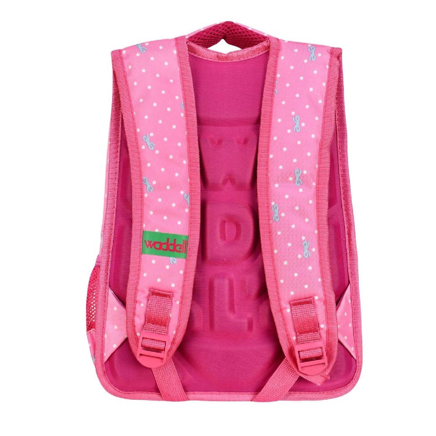 WaddellWaddell 3 Bölmeli İlkokul Çantası ve Beslenme Çantası Sue and Se Kalp Benekli Pembe 5001
