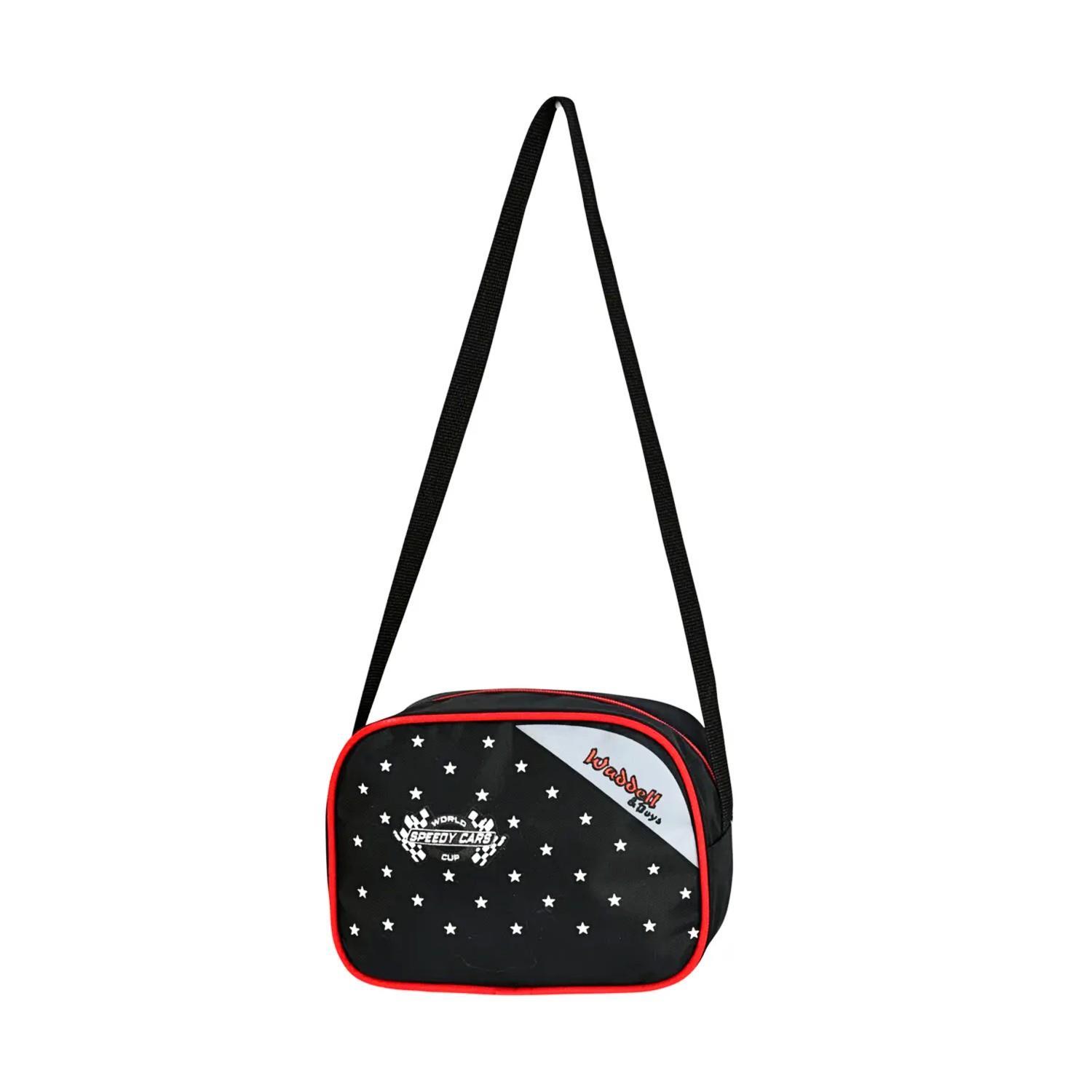 WaddellWaddell 3 Bölmeli İlkokul Çantası ve Beslenme Çantası Yarış Arabası Kırmızı-Siyah 5014