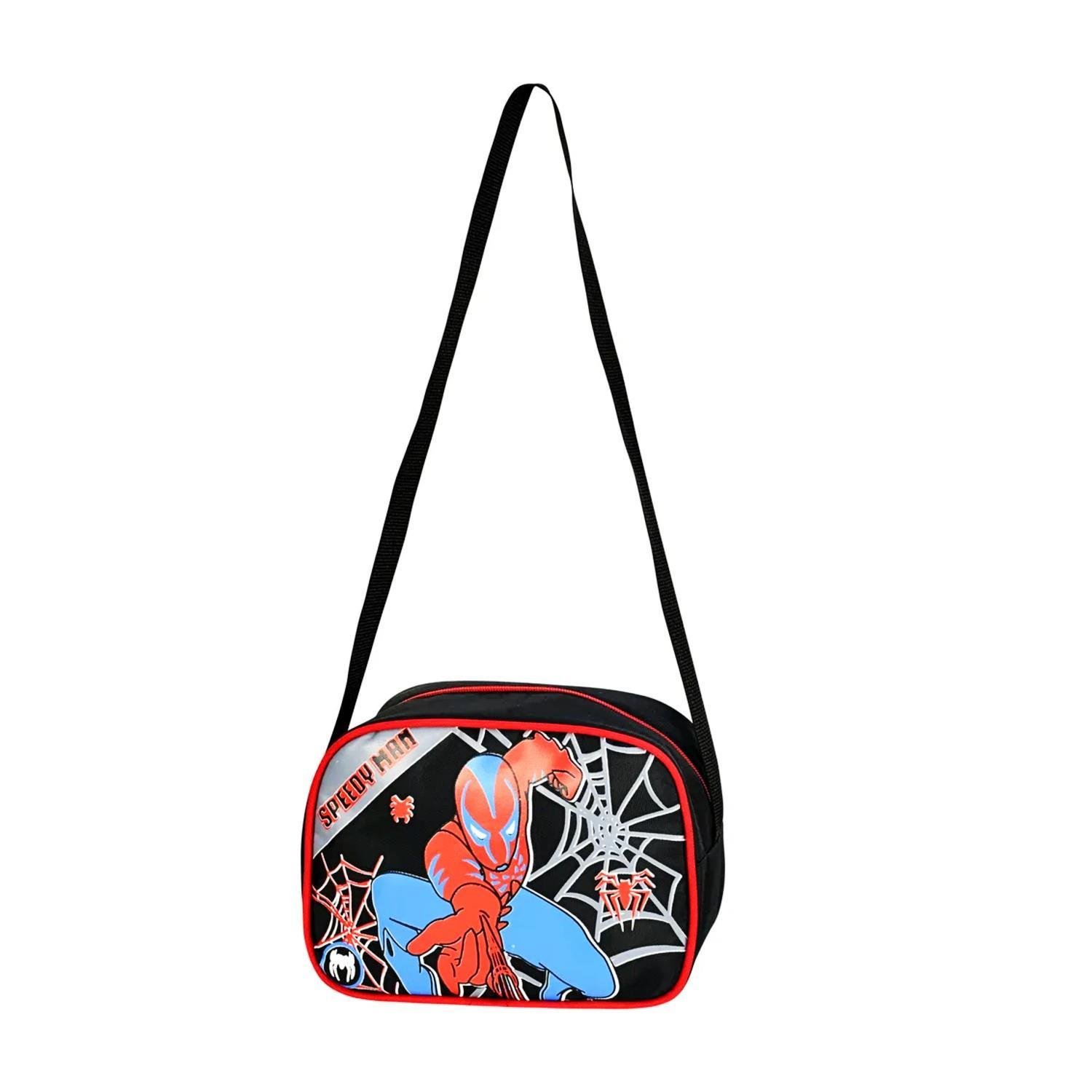 WaddellWaddell 3 Bölmeli İlkokul Çantası ve Beslenme Çantası Örümcek Kırmızı-Siyah 5013