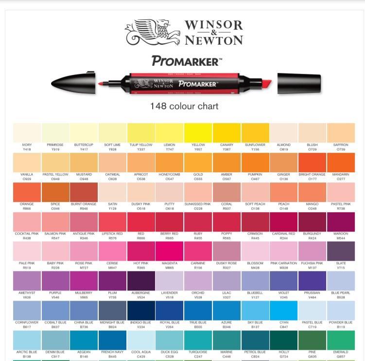 Winsor NewtonWinsor & Newton Promarker Çizim Kalemi Çift Uçlu Markör