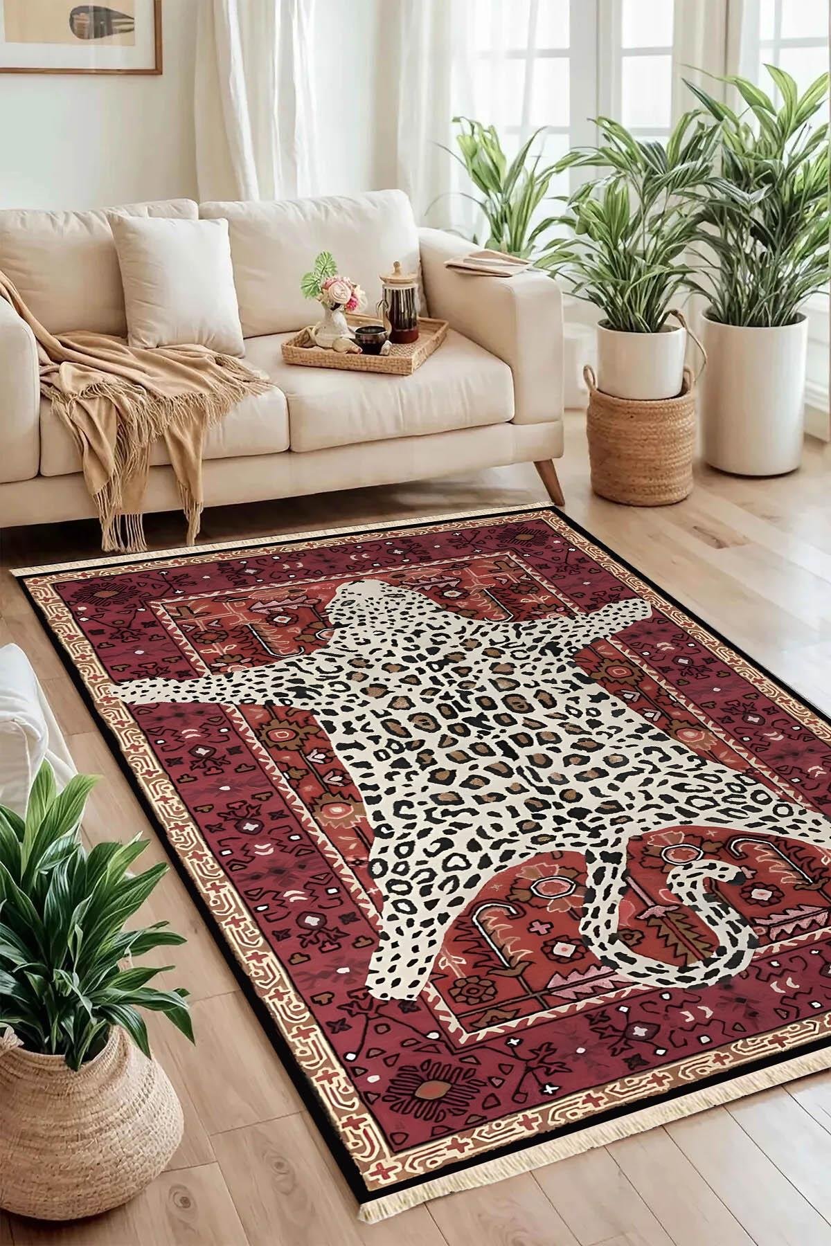 Animal Post Baskılı Dokuma Taban Halı 171 YNGMarkaev