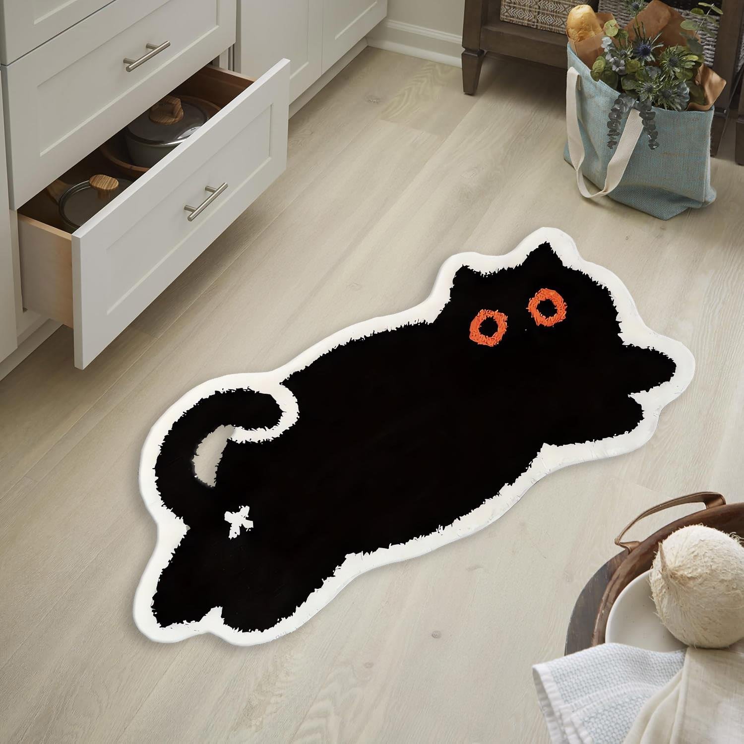 Black Cat Baskılı Dokuma Taban Halı 214 YNGMarkaev