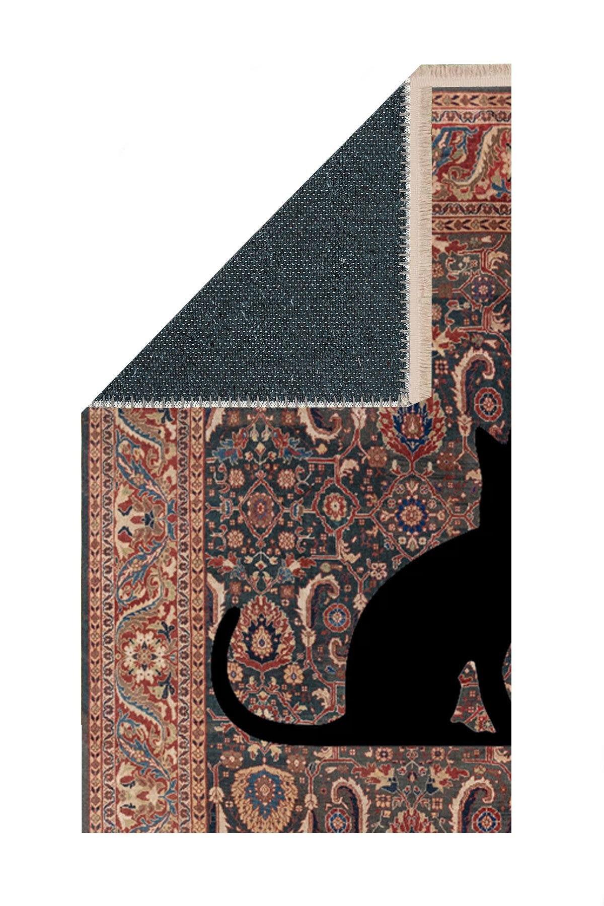 Black Cat Baskılı Dokuma Taban Halı 215 YNGMarkaev