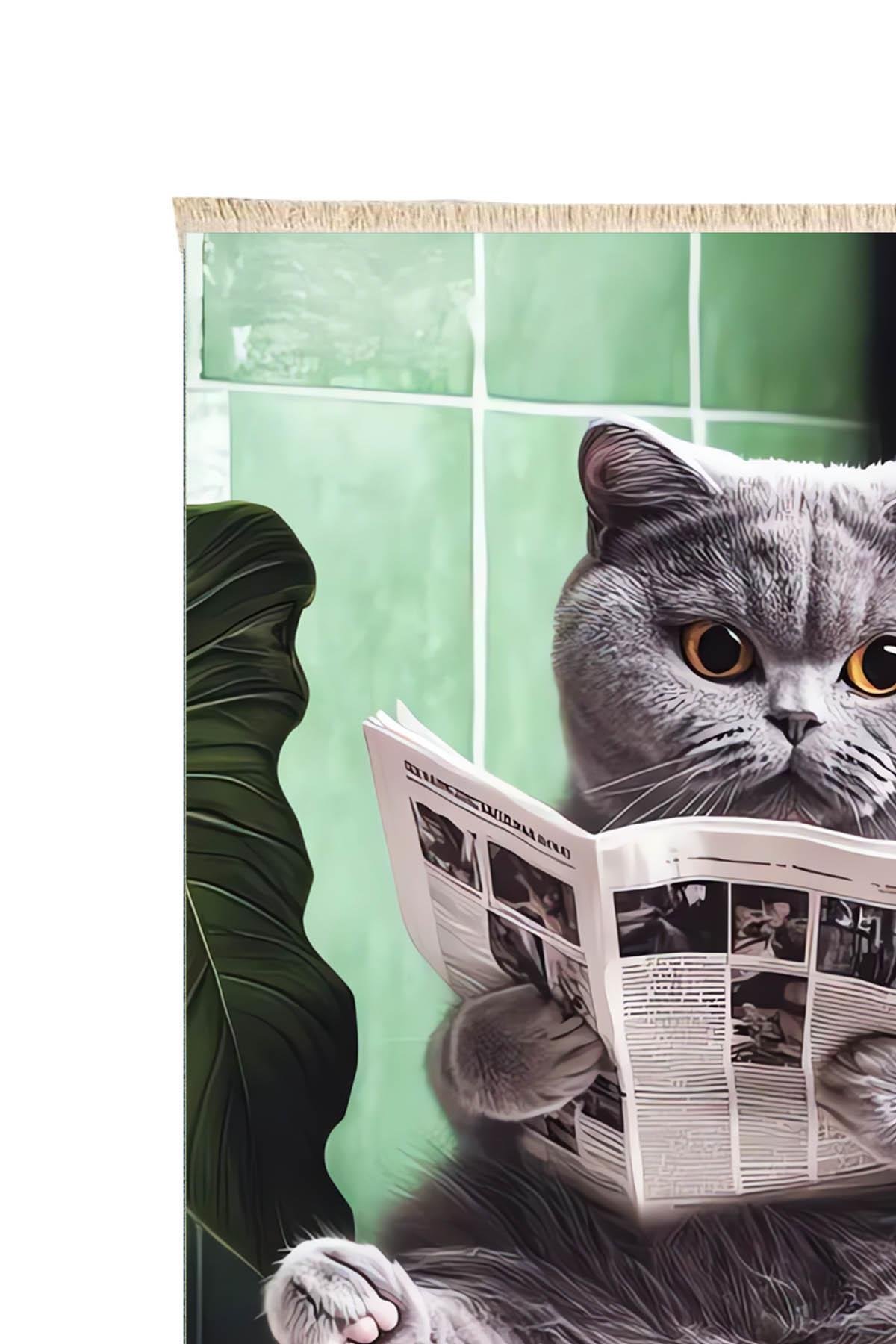 Cat Baskılı Dokuma Taban Halı 213 YNGMarkaev