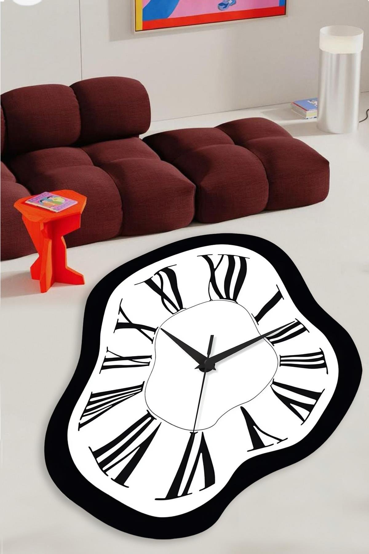 Clock Baskılı Dokuma Taban Halı 208 YNGMarkaev
