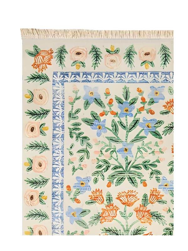 Flower Baskılı Dokuma Taban Halı 134 YNGMarkaev