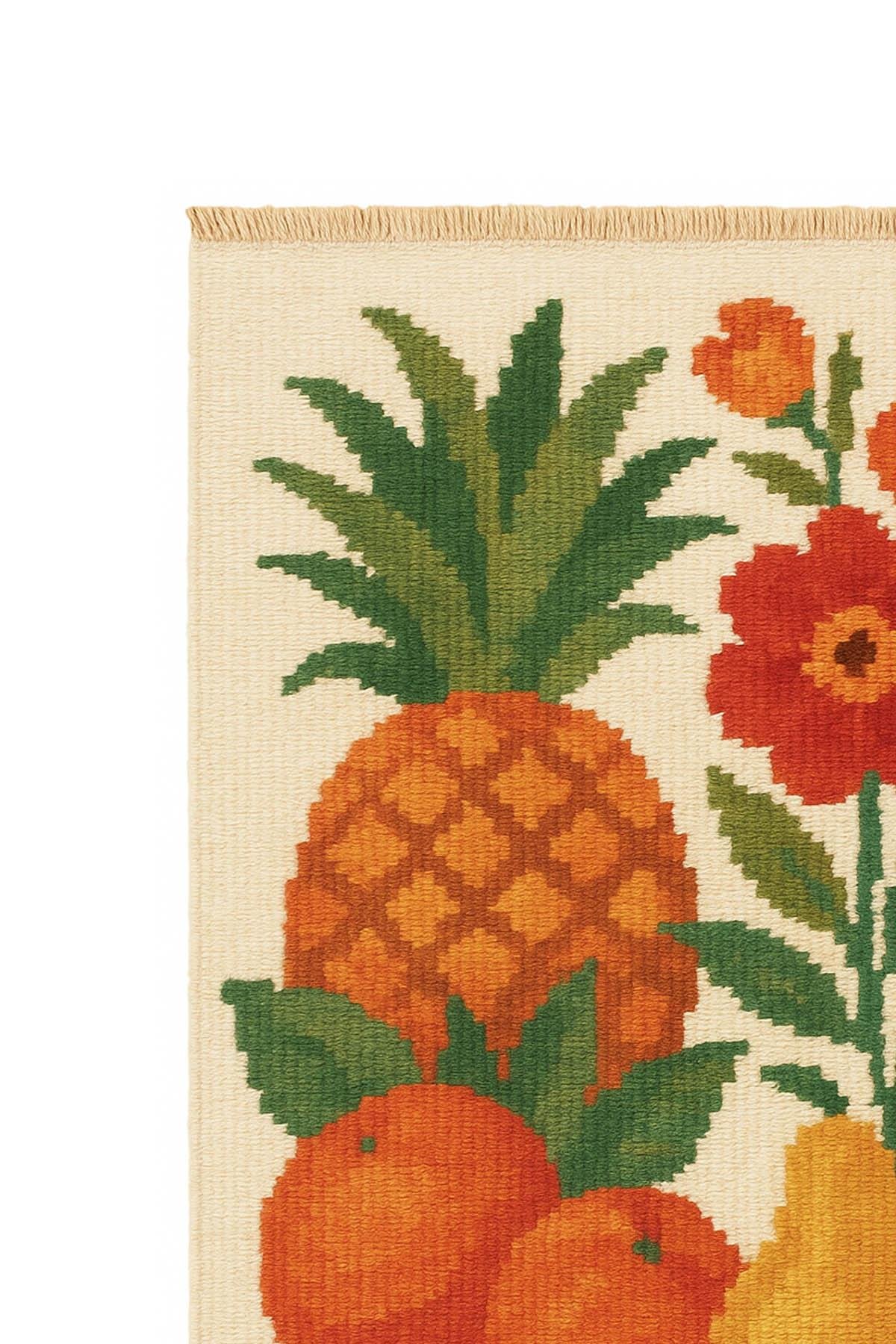 Fruit Baskılı Dokuma Taban Halı 245 YNGMarkaev
