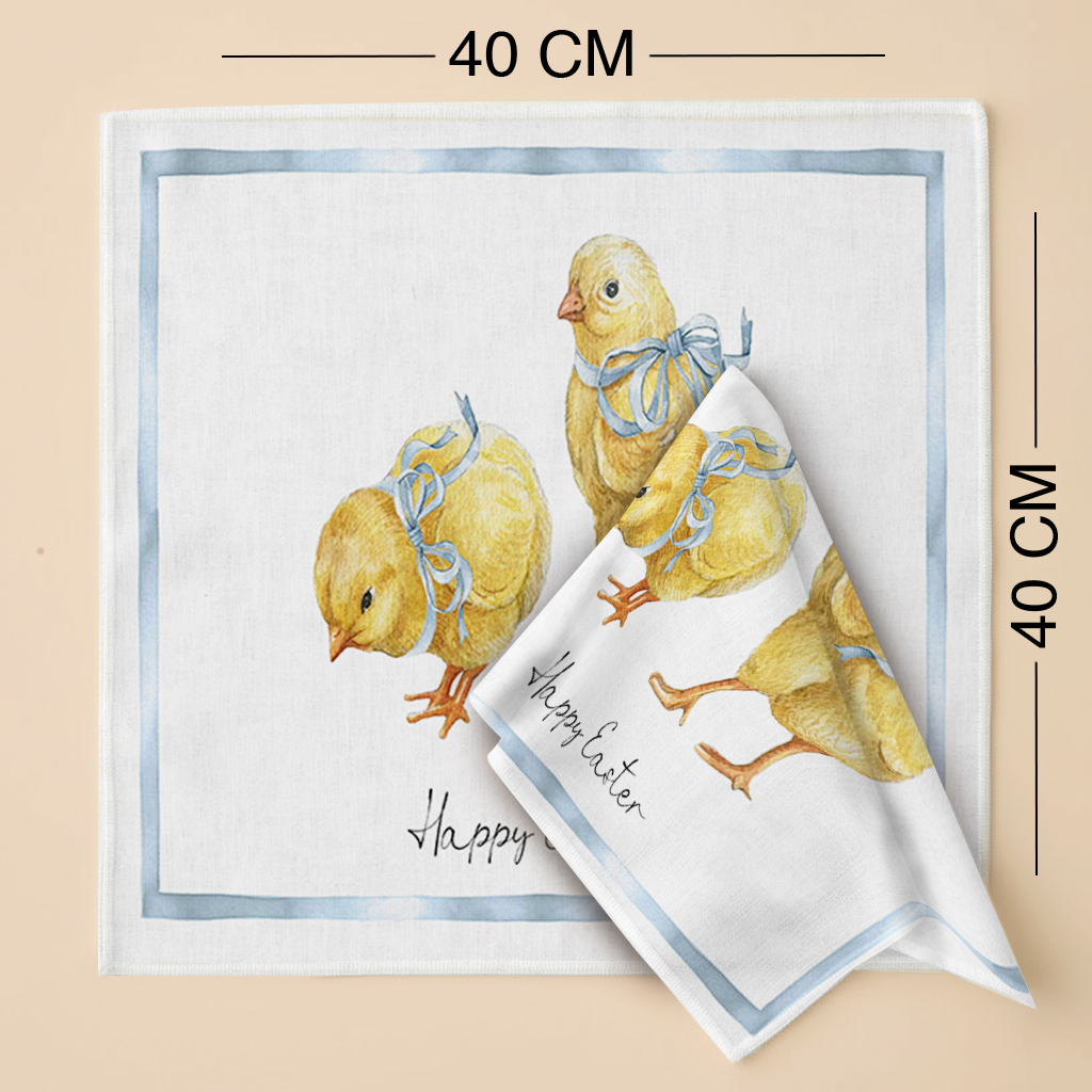Happy Easter Pamuklu 4'lü Peçete TakımıMarkaev