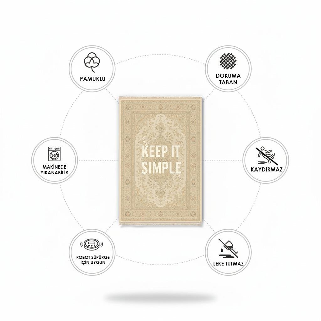 Keep It Simple Vintage Dokuma Taban Halı 403 YNGMarkaev