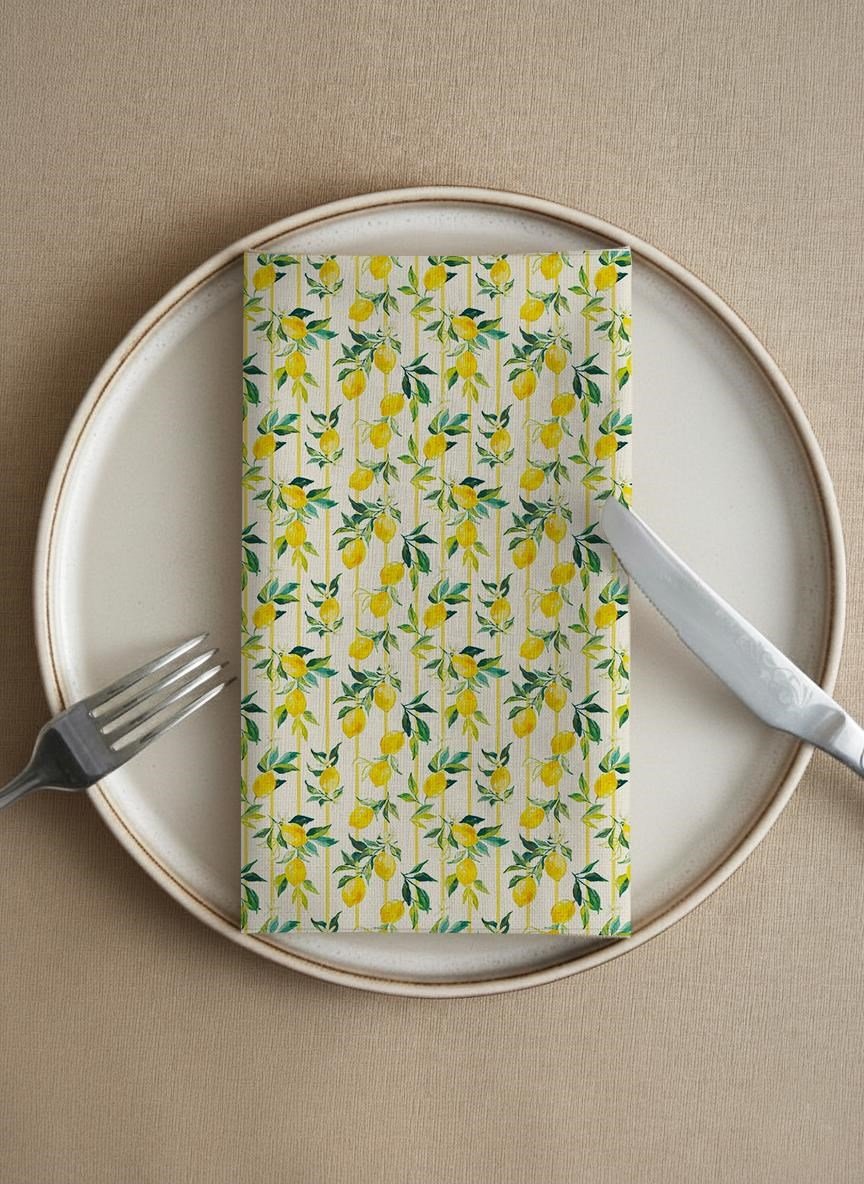 Lemon Pamuklu 4'lü Peçete TakımıMarkaev