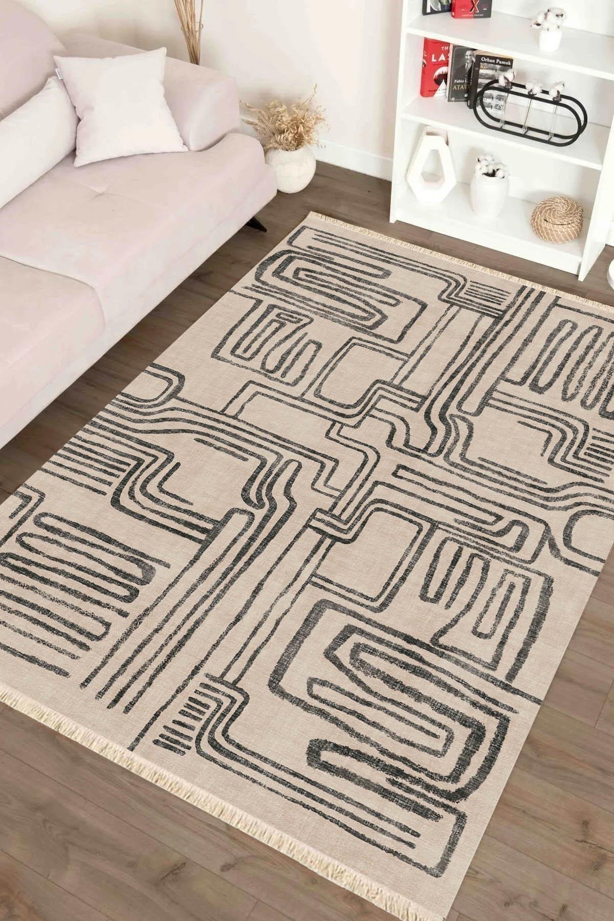 Lines Baskılı Dokuma Taban Halı 234 YNGMarkaev