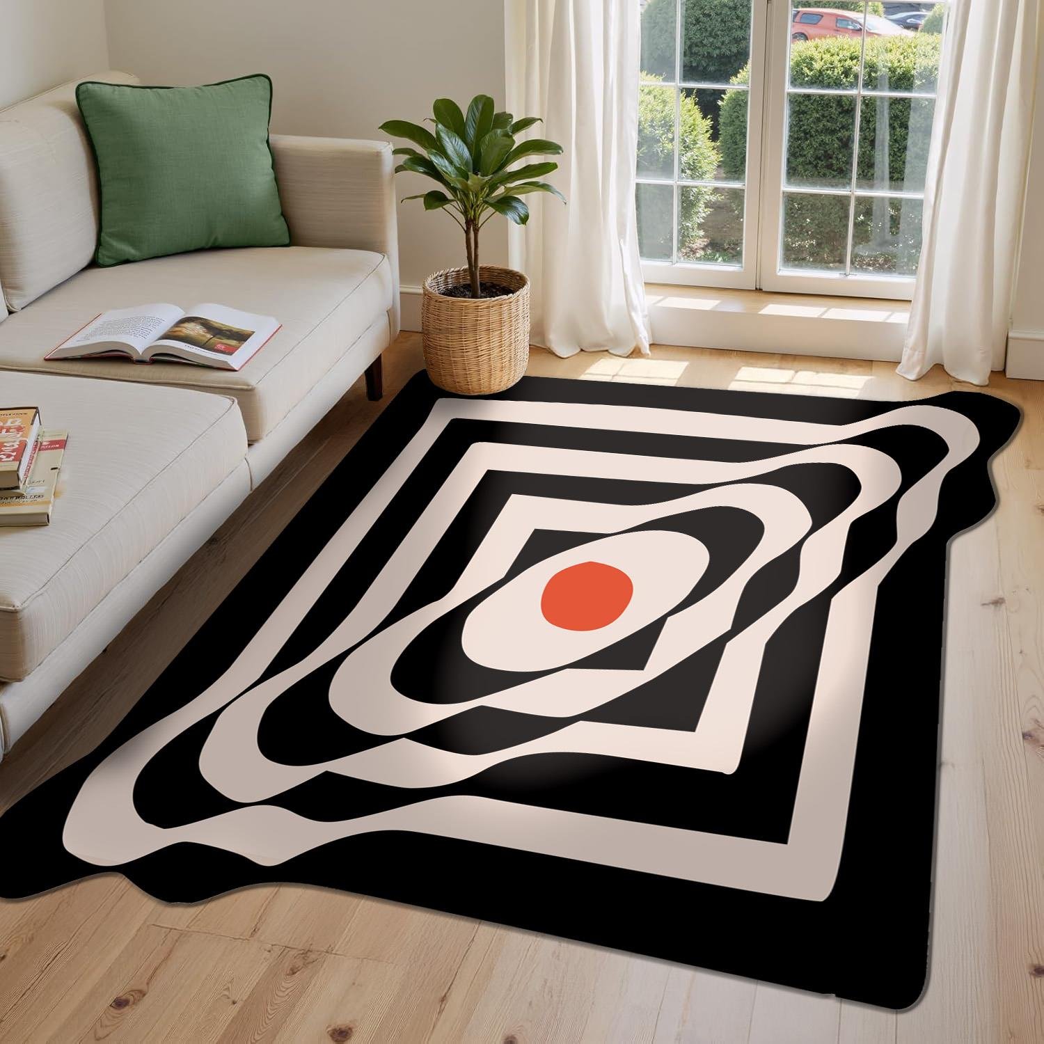 Minimalist Hedef Dokuma Taban Halı 389 YNGMarkaev