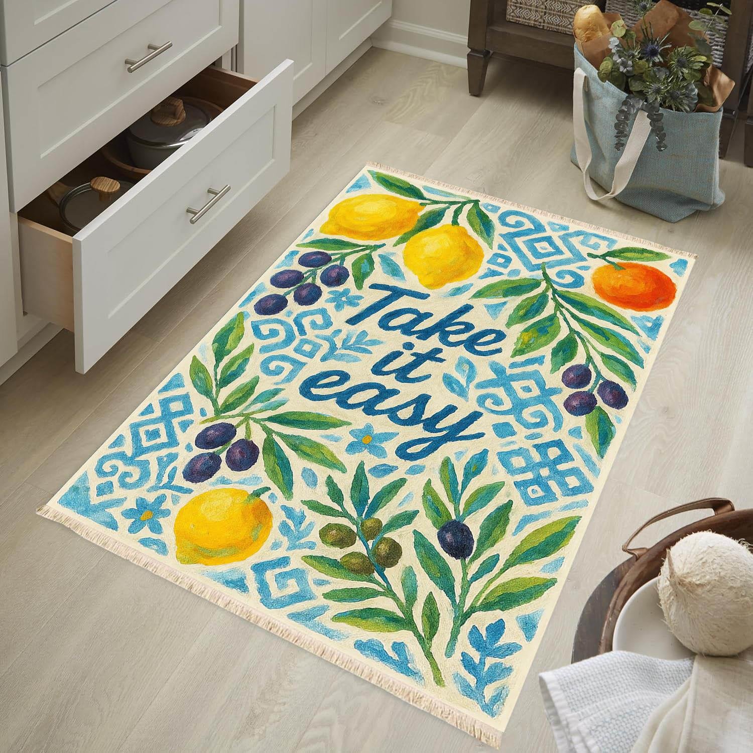 Take it Easy Baskılı Dokuma Taban Halı 259 YNGMarkaev