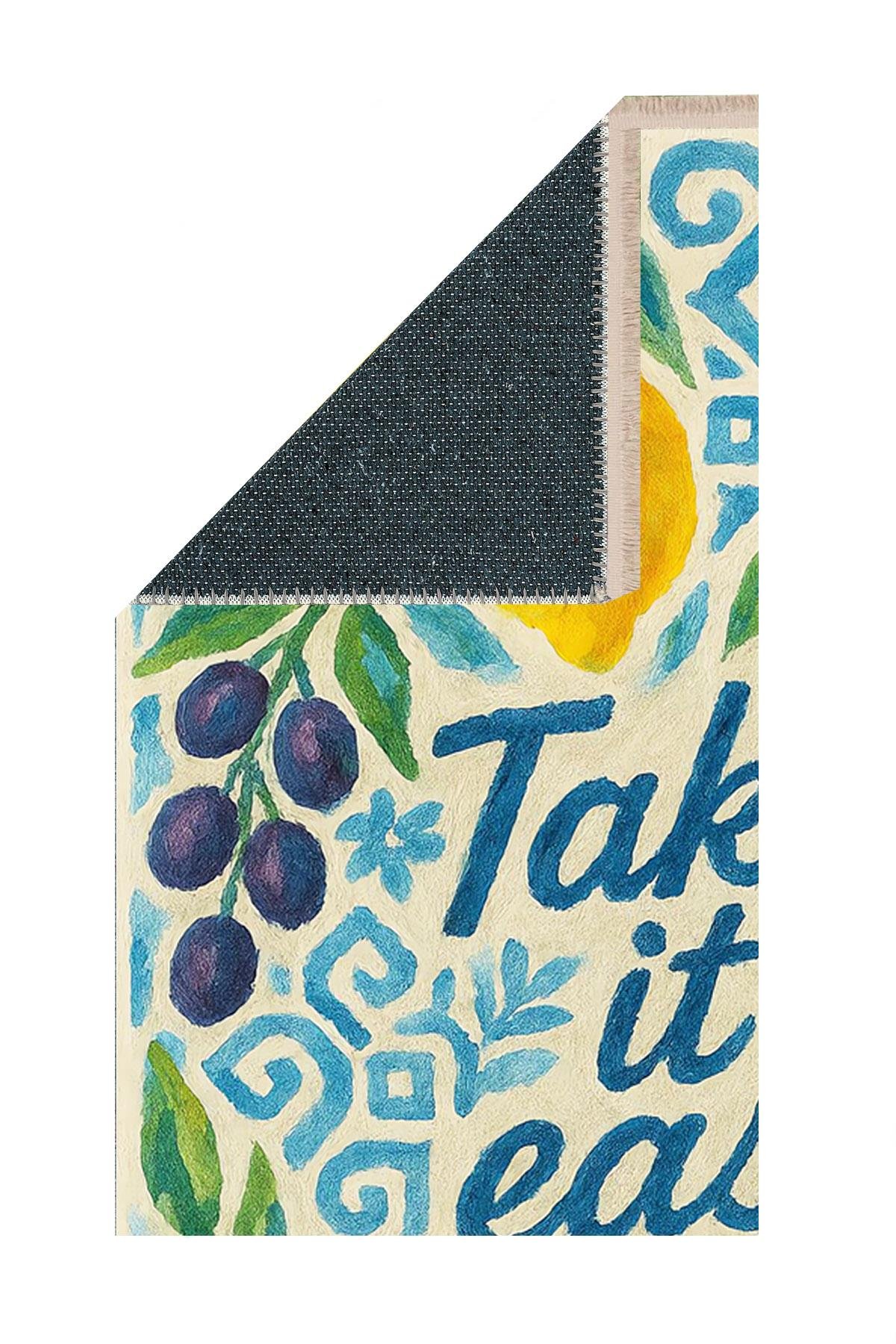Take it Easy Baskılı Dokuma Taban Halı 259 YNGMarkaev