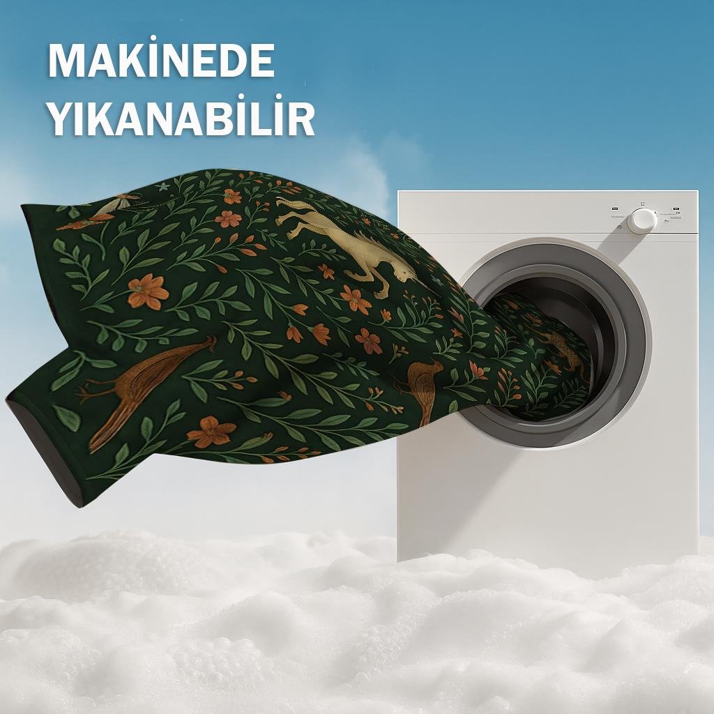 Unicorn Orman Dansı Baskılı Dokuma Taban Halı 302 YNGMarkaev