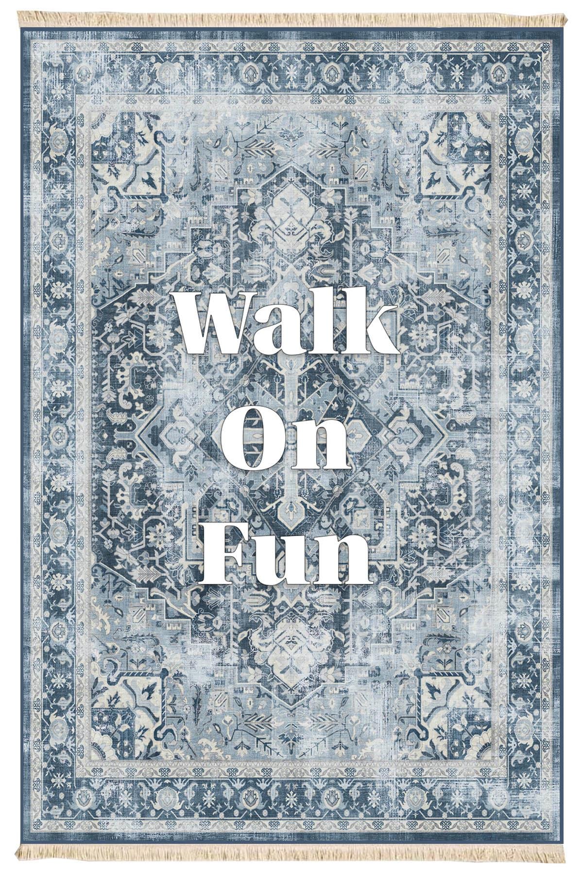 Walk On Fun Baskılı Dokuma Taban Halı 236 YNGMarkaev