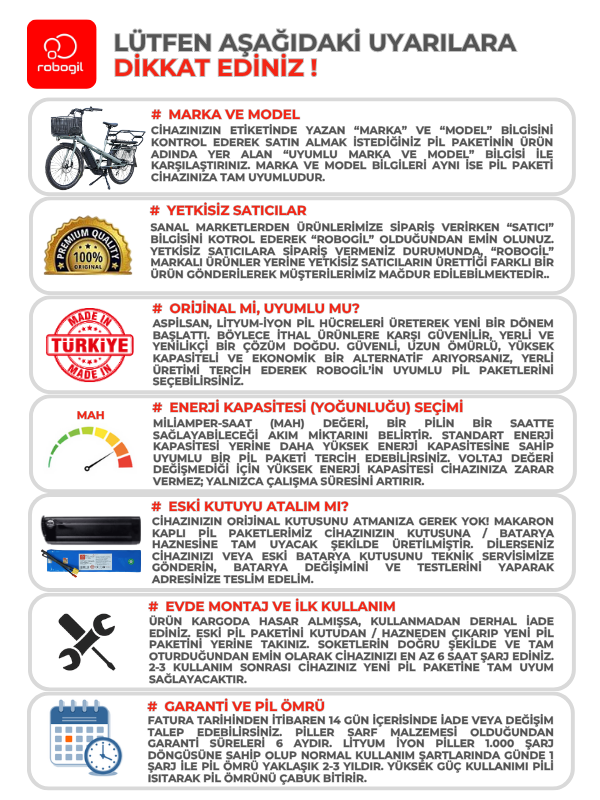 Bisan Bully 48V 21Ah 13S6P Uyumlu Elektrikli Bisiklet Kutusuz Pil Paketi / Katlanabilir E-bike Bataryası Bis.01.13S6P.35BS    