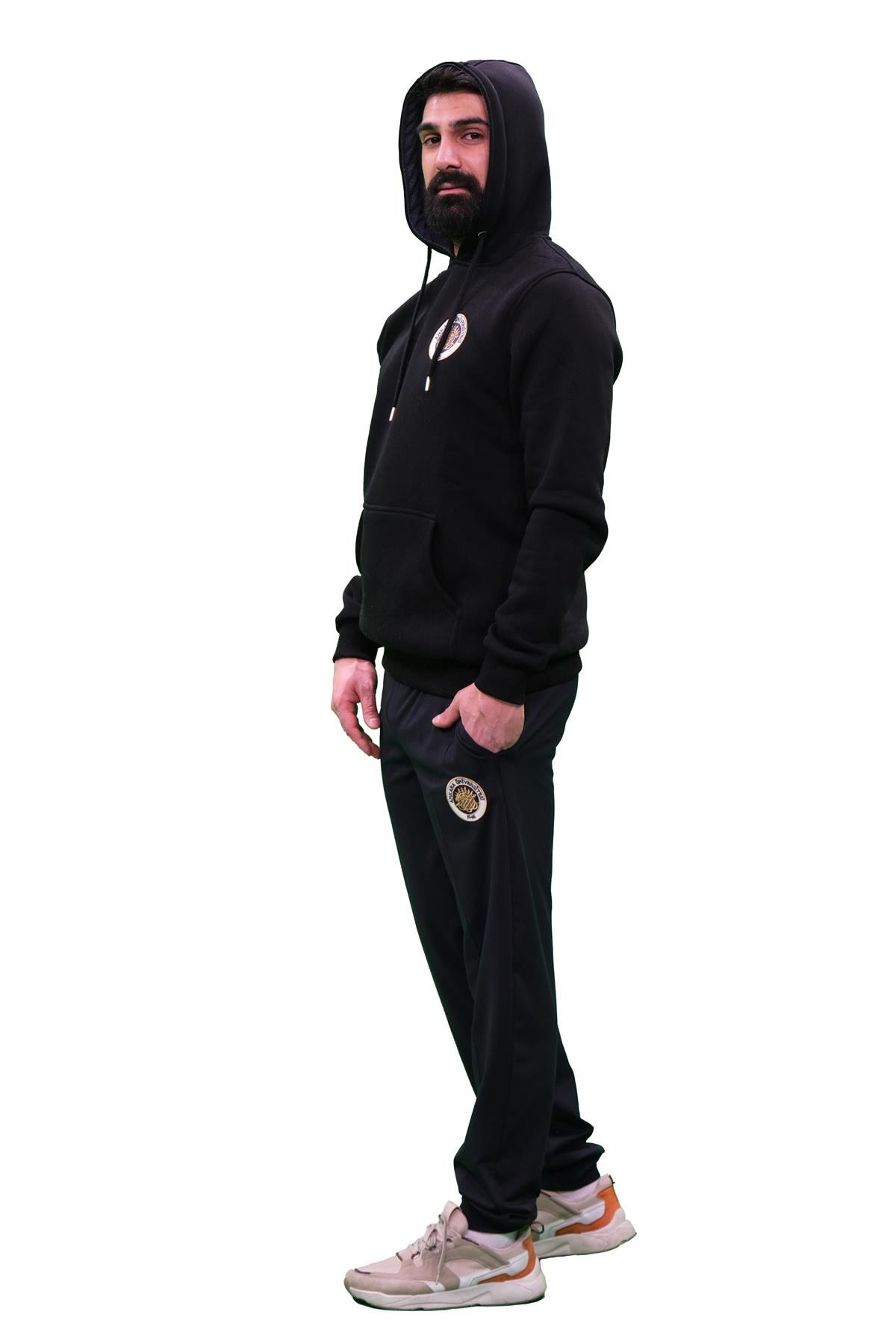  Kapüşonlu Sweatshirt ( Siyah )