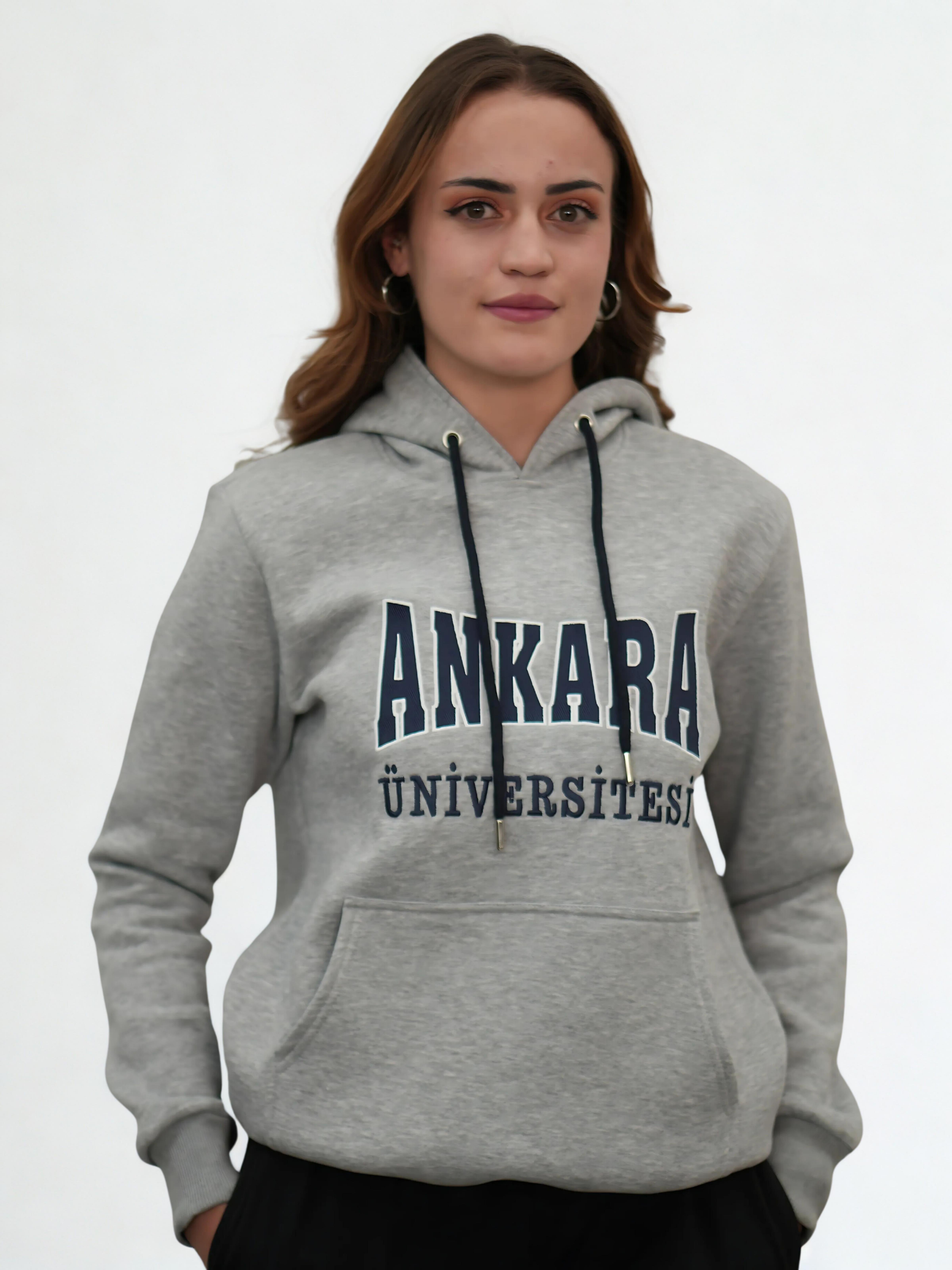 Kapüşonlu Sweatshırt ( Gri )