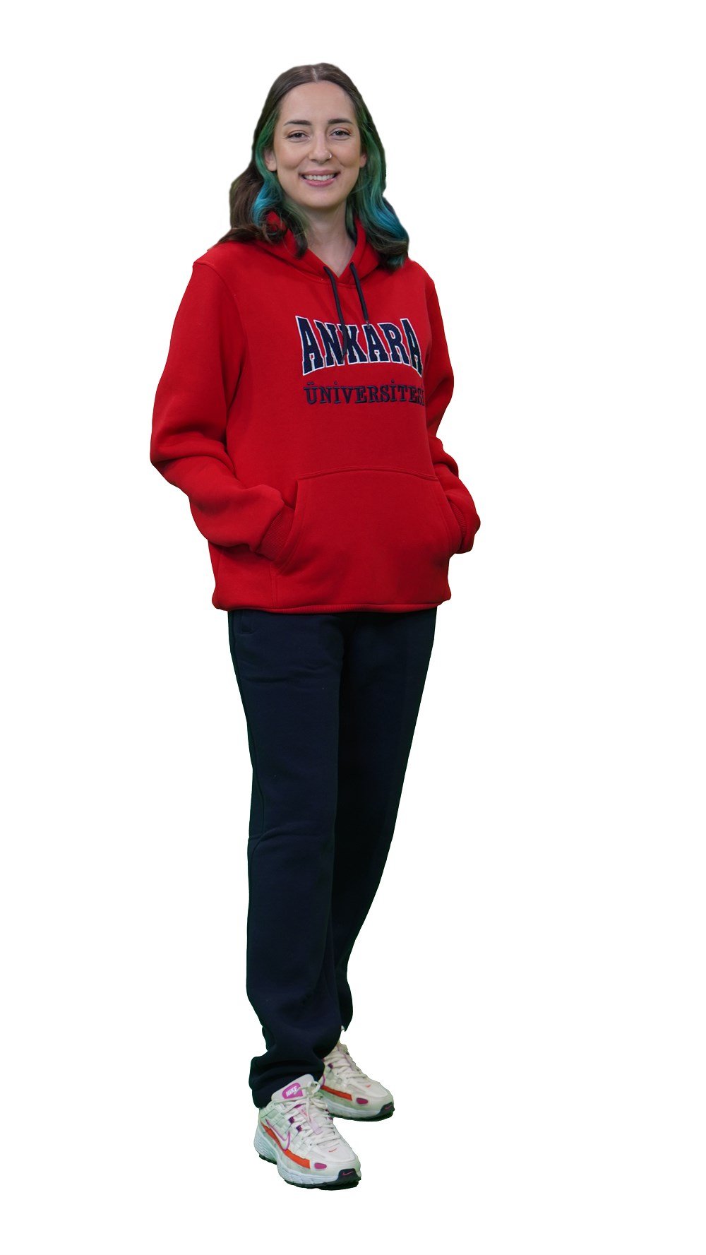 Kapüşonlu Sweatshırt ( Kırmızı )
