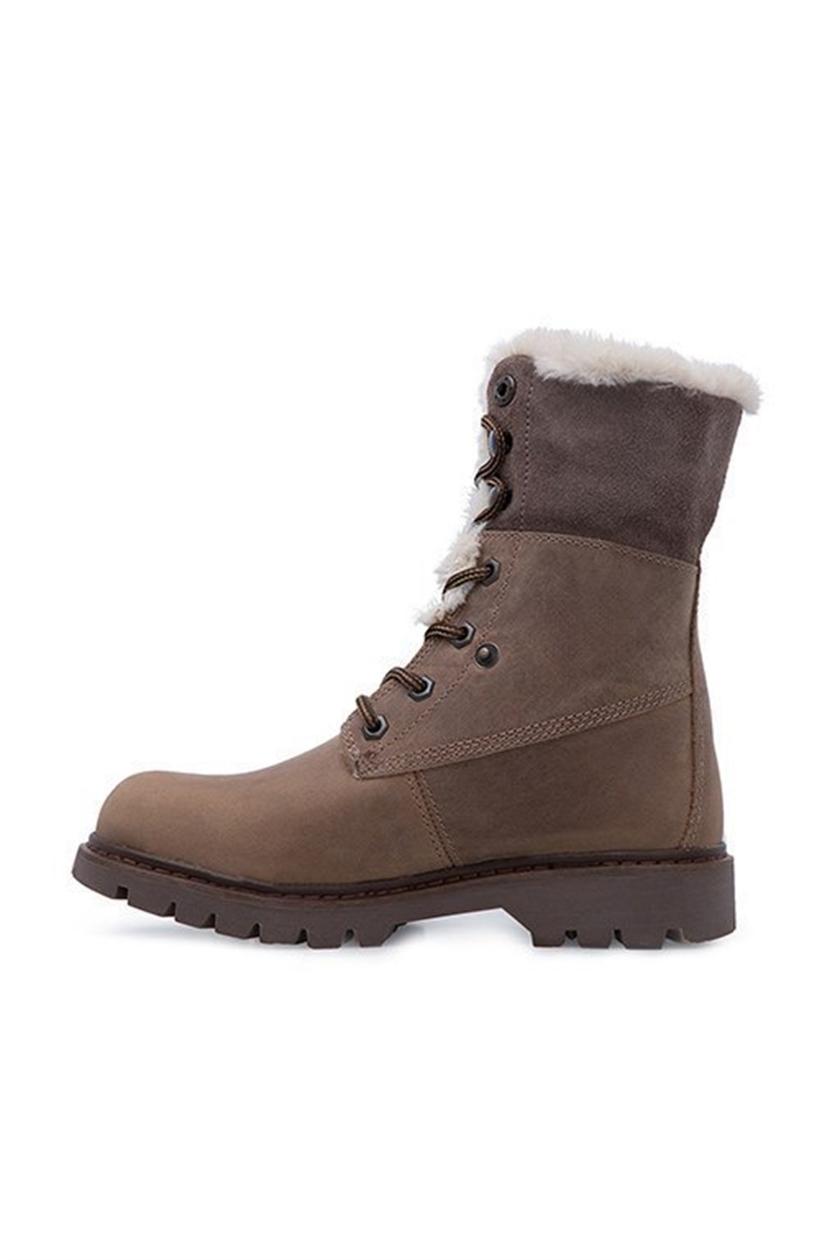 015Z101184NEBIMV3NEBIMV3|015Z101184|BEIGECATERPİLLAR UTAH FUR KADIN BOT - 015Z101184-BEIGE