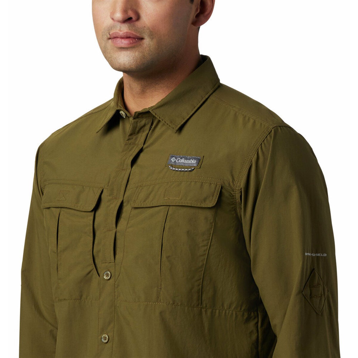 AM9154-327Columbia Cascades Explorer Uzun Kol Erkek Gömlek Yeşil