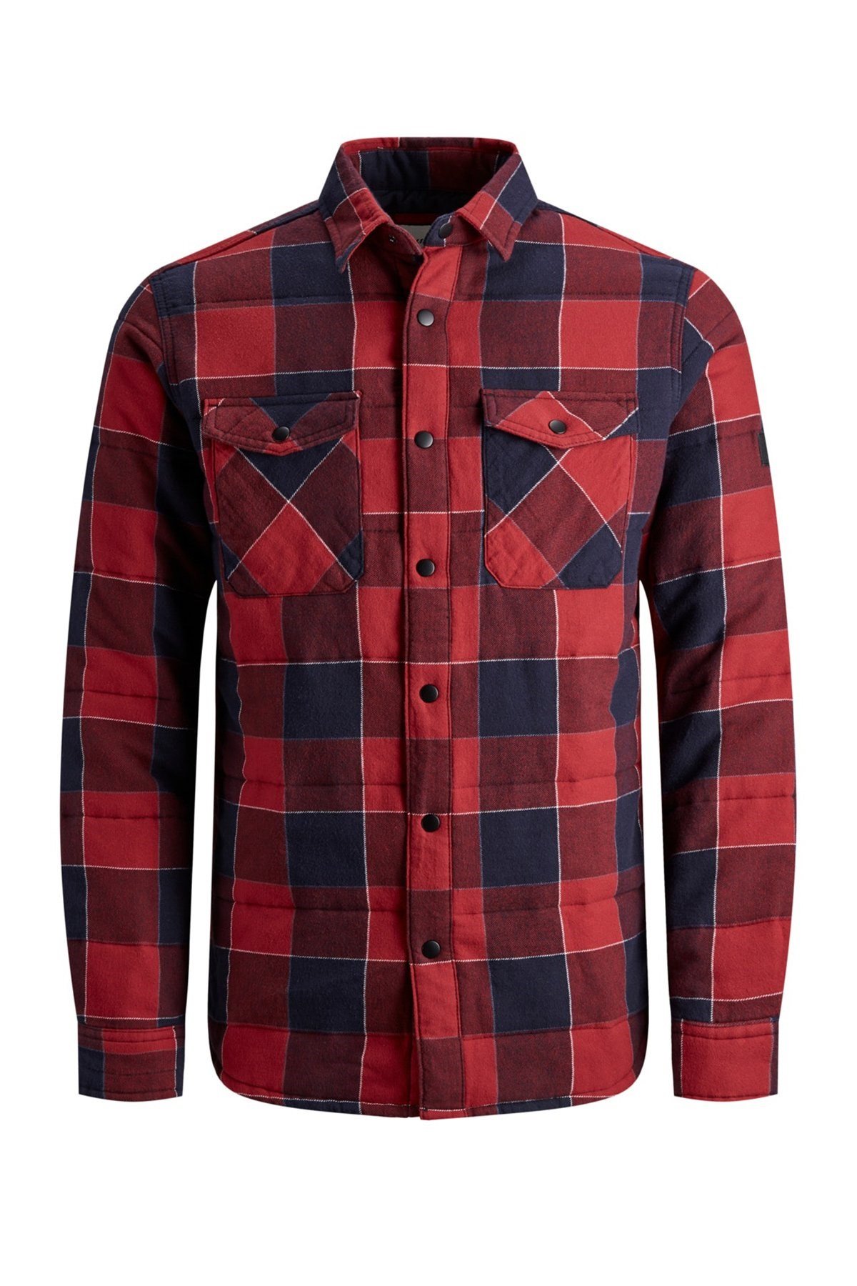 12161662NEBIMV3NEBIMV3|12161662|RRedJACK&JONES JCOHUBART SHIRT LS WORKER ERKEK GÖMLEK - 12161662-Rio Red